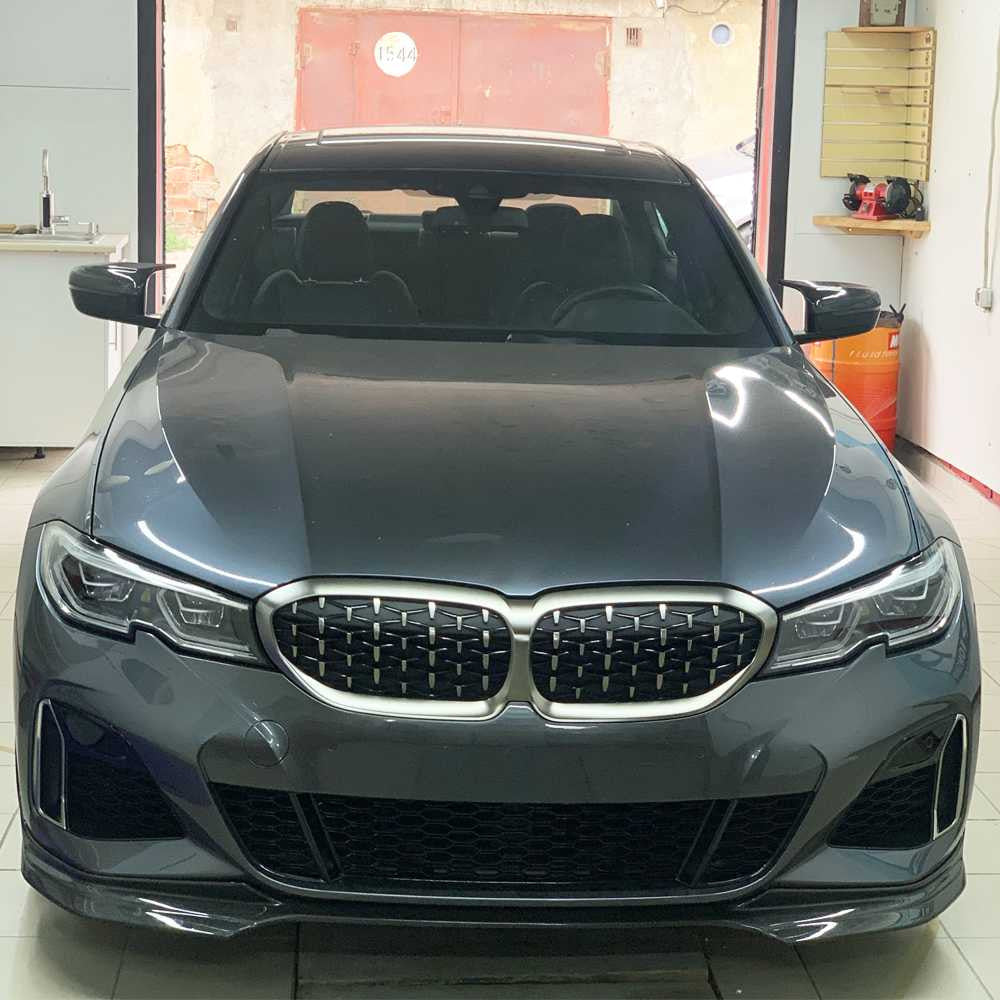Накладка на передній бампер Lip V3 (для M-Sport 2018-2022, Карбон) 6