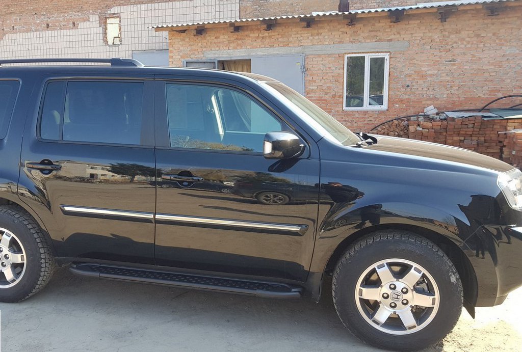 Бокові пороги Allmond Black (2 шт., алюміній) 2