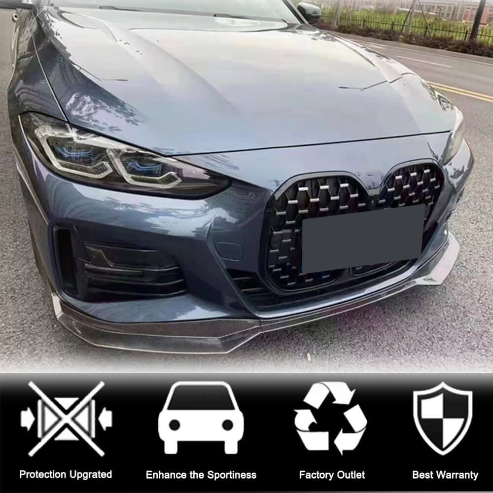 Накладка на передній бампер Lip V1 (для G22/G23 M-Sport, Карбон) 2