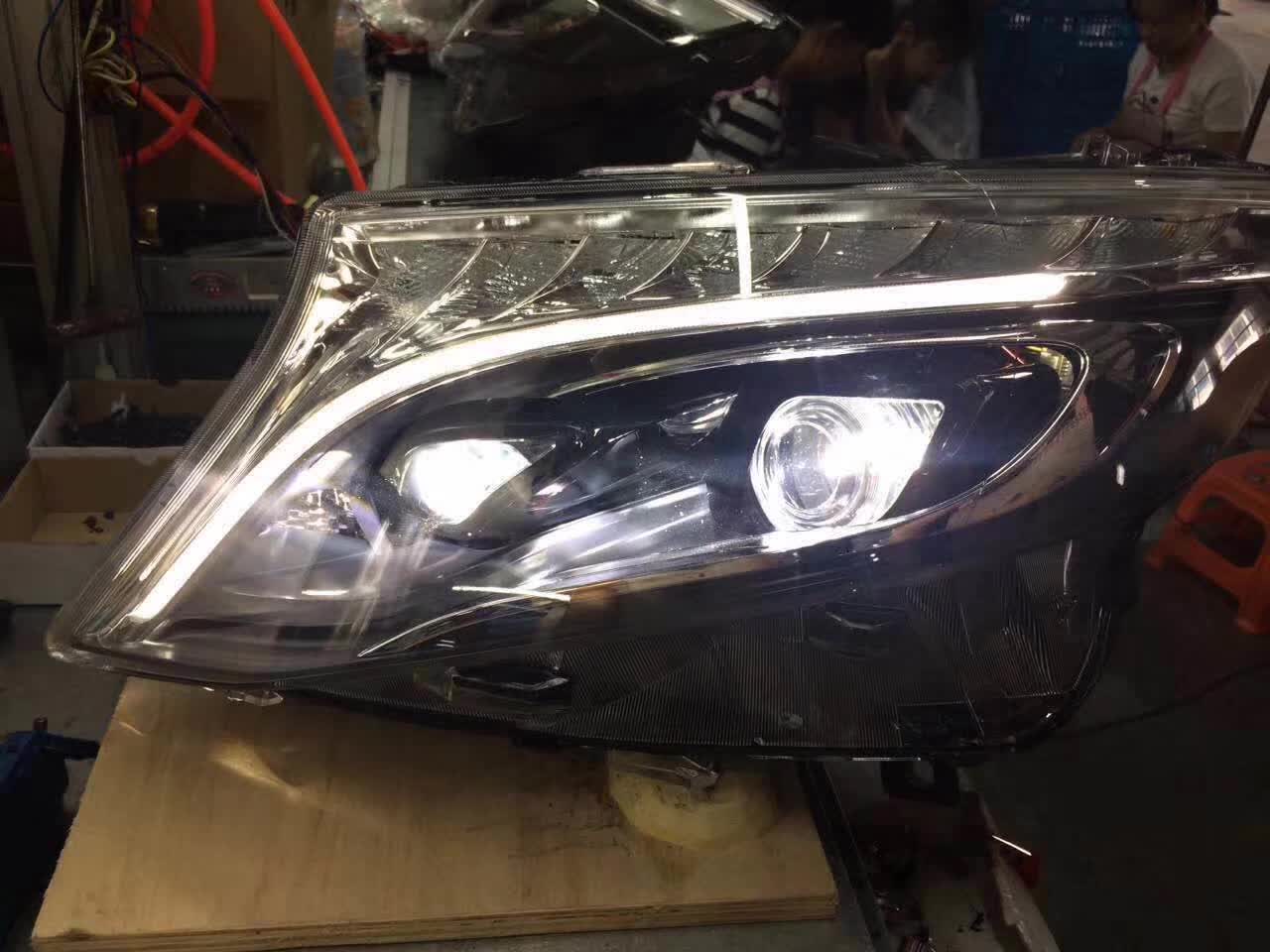 Full led фари стиль OEM Mercedes Benz W447 Vito / V-class / Metris (ліва+ права) комплектні з блоками 4