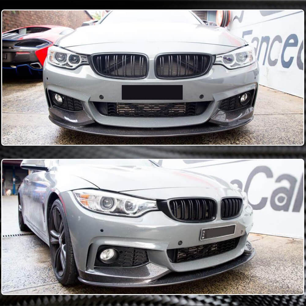 Накладка на передній бампер Lip V3 (для M-Sport, Карбон) 4