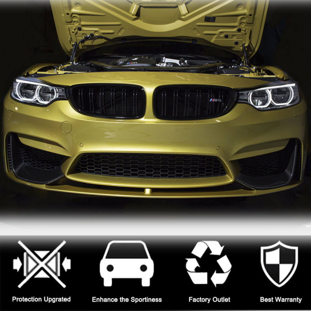 Накладки на передній бампер Flap V4 (для F82/F83, Карбон) 3