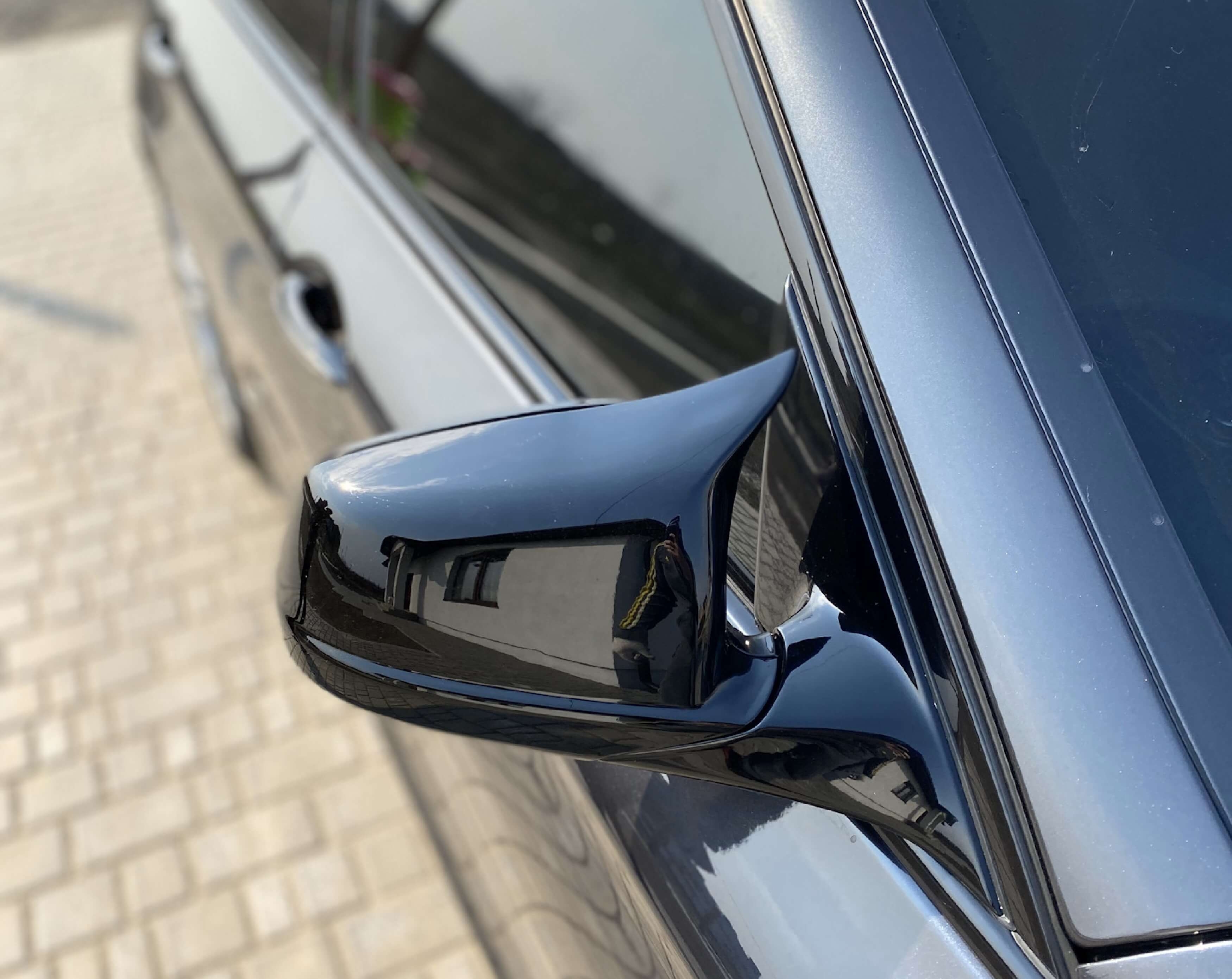 Накладки на дзеркала Чорний глянець (M - Look) V2 (10-13) на BMW 5 Series F10 / F11 2010-2017 року 6