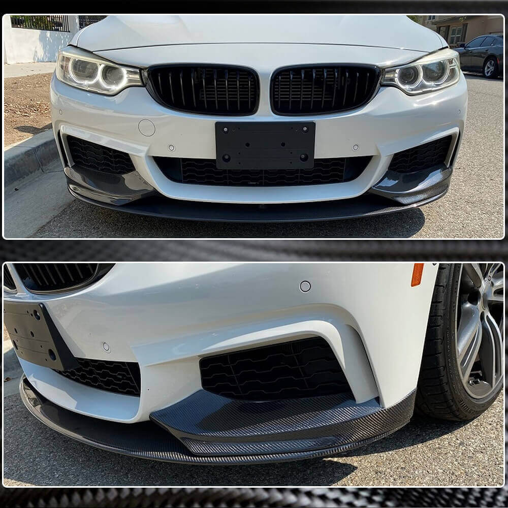 Накладка на передній бампер Lip V3 (для M-Sport, Карбон) 3