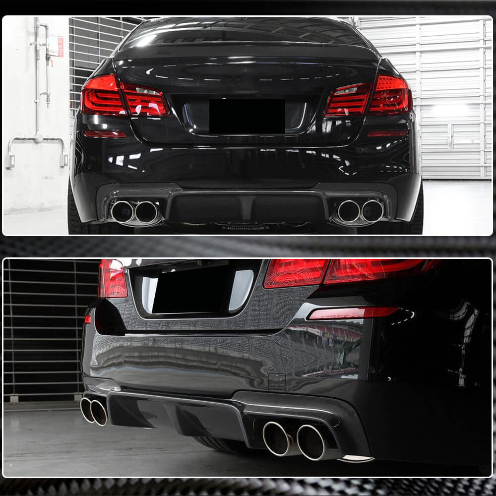 Дифузор заднього бампера V4 (для F10 M5, Карбон) 4