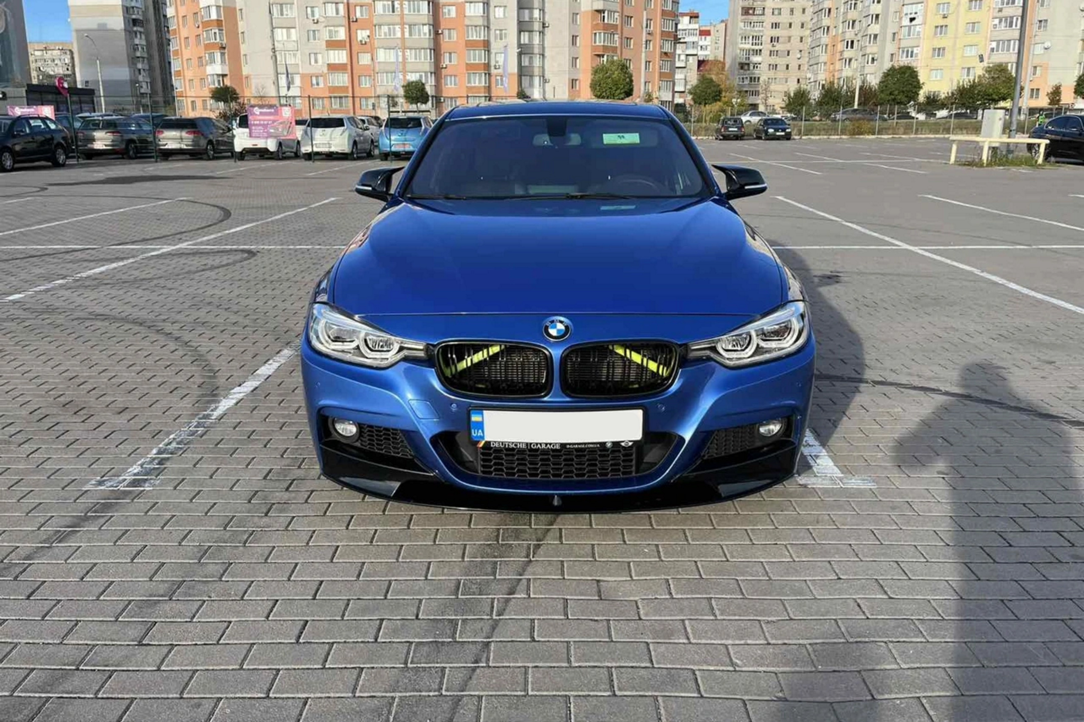 Губа (переднього бампера) Чорний глянець (M-Performance) V2 на BMW 3 Series F30 / F31 2011-2018 року 6
