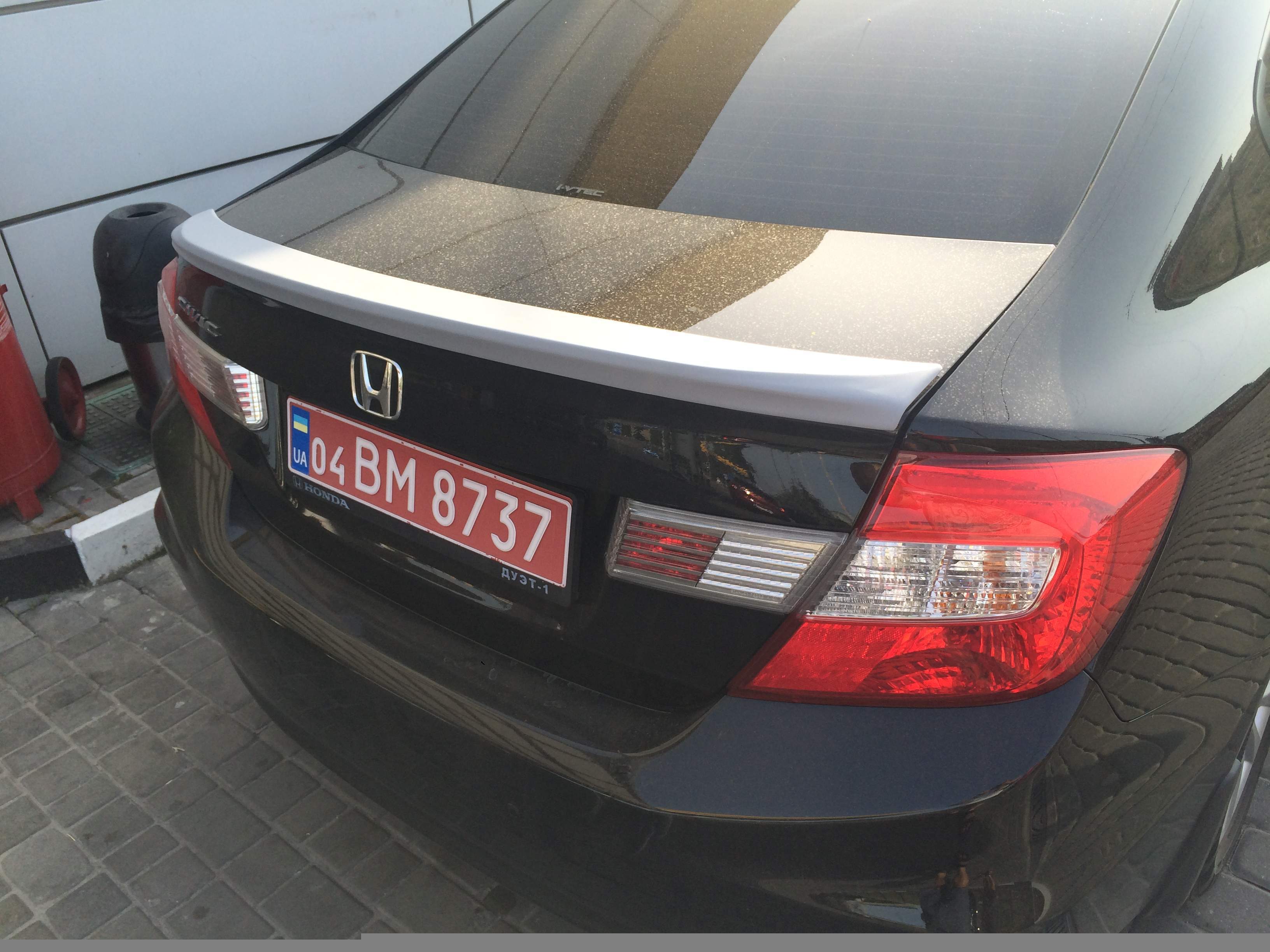 Спойлер ліп багажника Honda Civic 2012-2015 ABS пластик 3