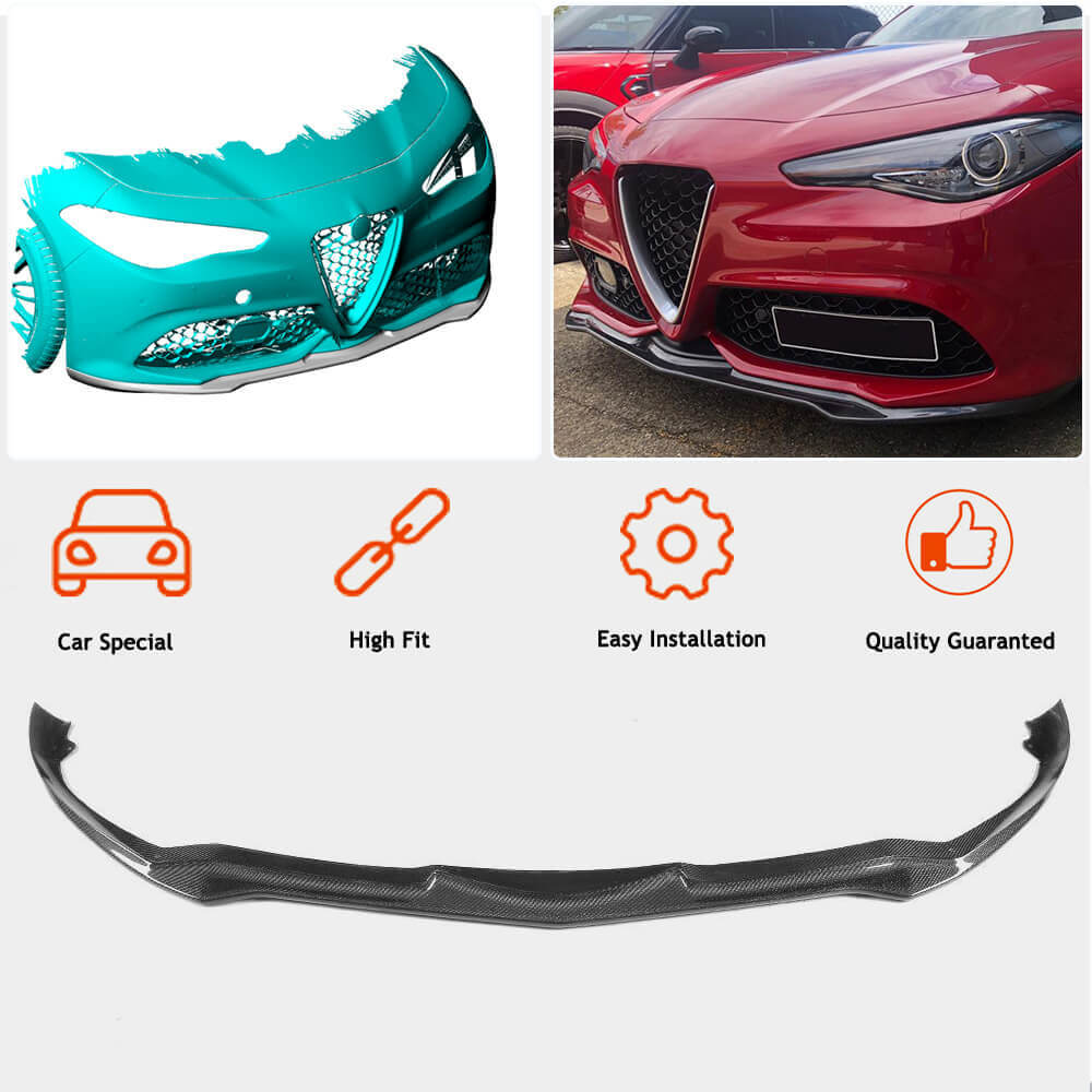 Накладка на передній бампер Lip V2 (для Sport, Карбон) 3