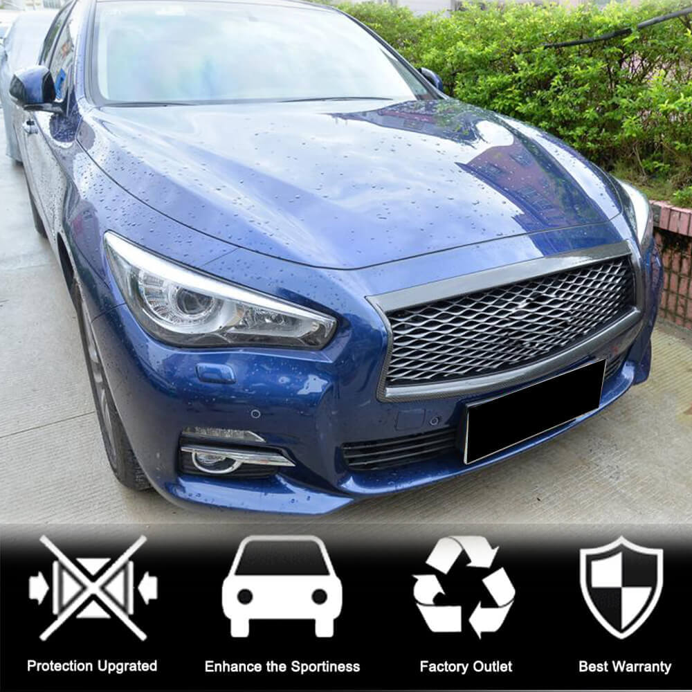 Обведення решітки радіатора (для Q50 Base/Sport 2014-2017, Карбон) 2