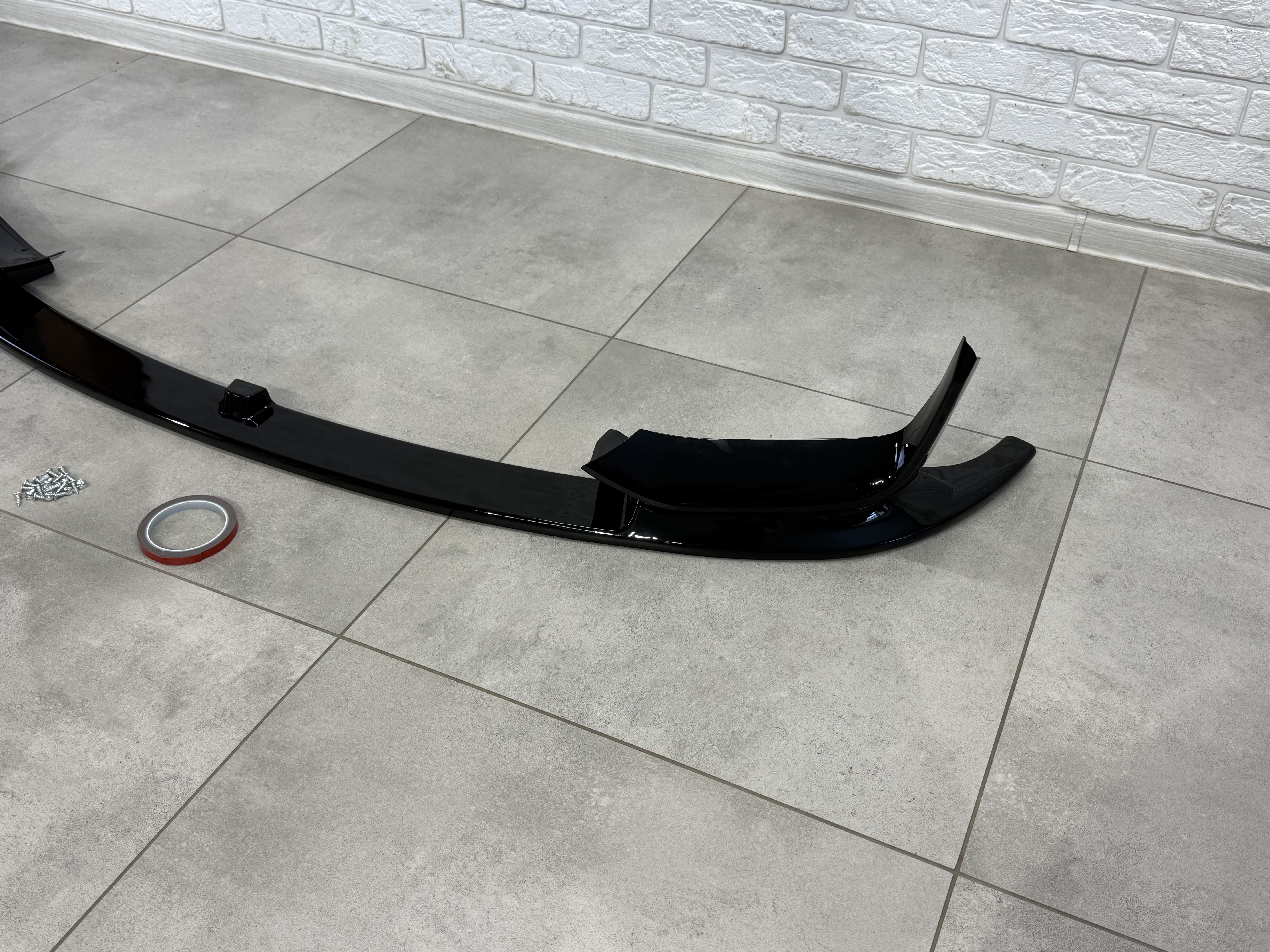 Накладка переднього бампера обвіс M3 BMW 3 series F30 F31 2012-2018 абс пластик, чорний глянець 5