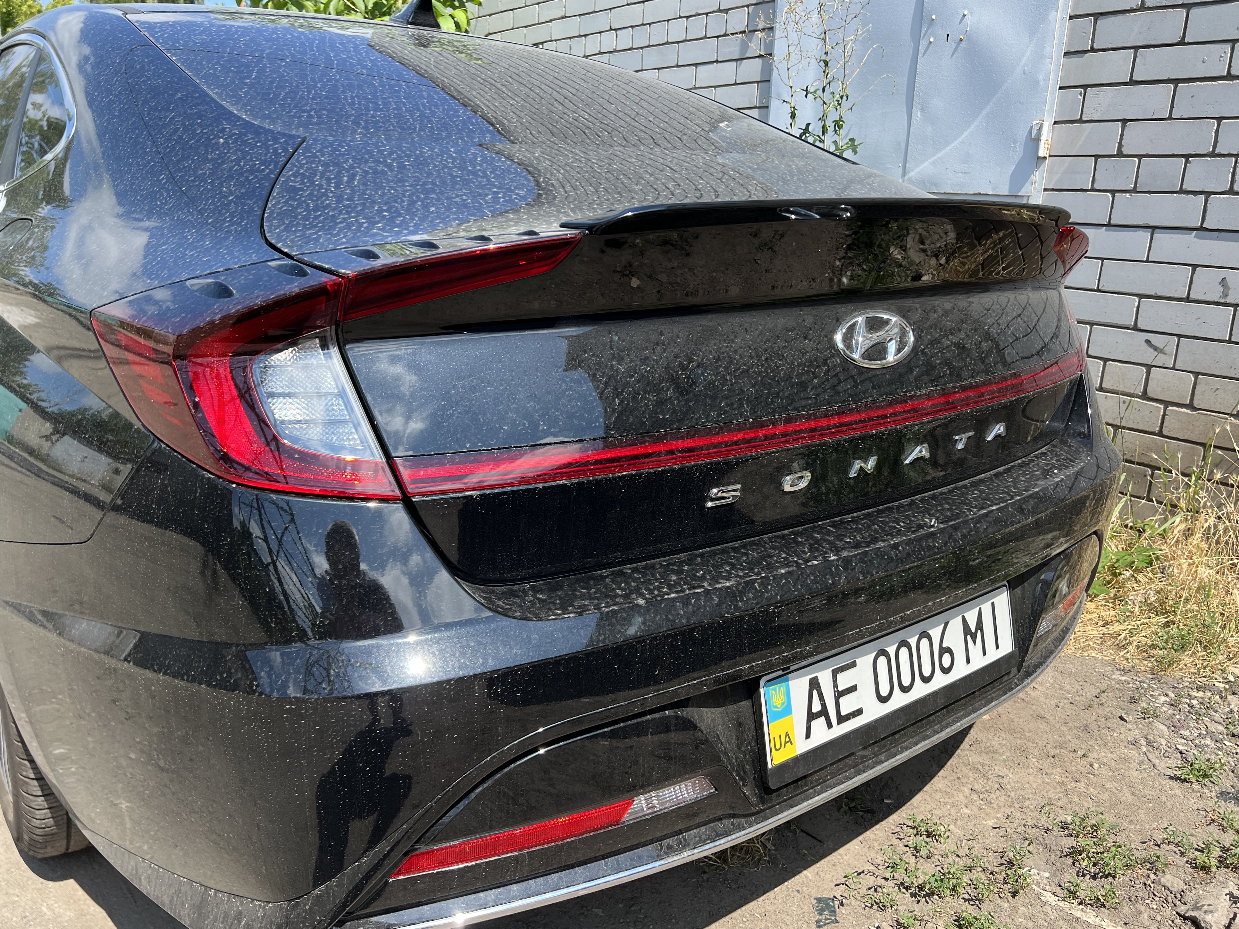 Спойлер лип Hyundai Sonata DN 2020- ABS пластик, колір чорний глянець 4