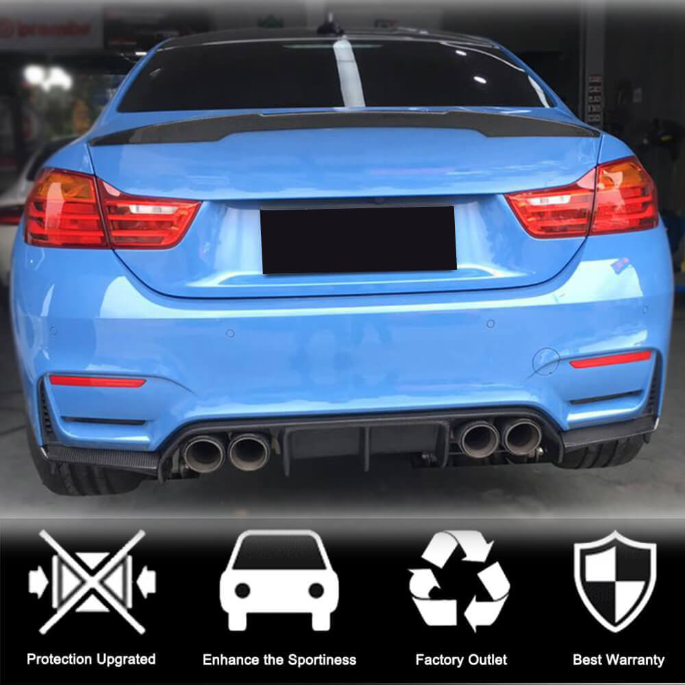 Дифузор заднього бампера V6 (для F80, Карбон) 3