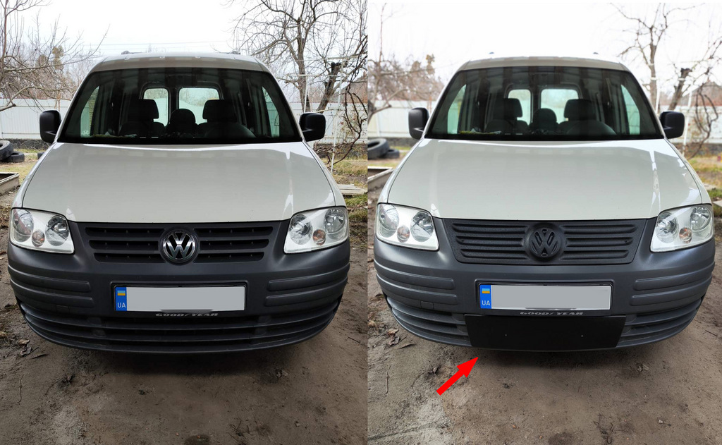Зимова накладка на решітку (нижня) Глянцева