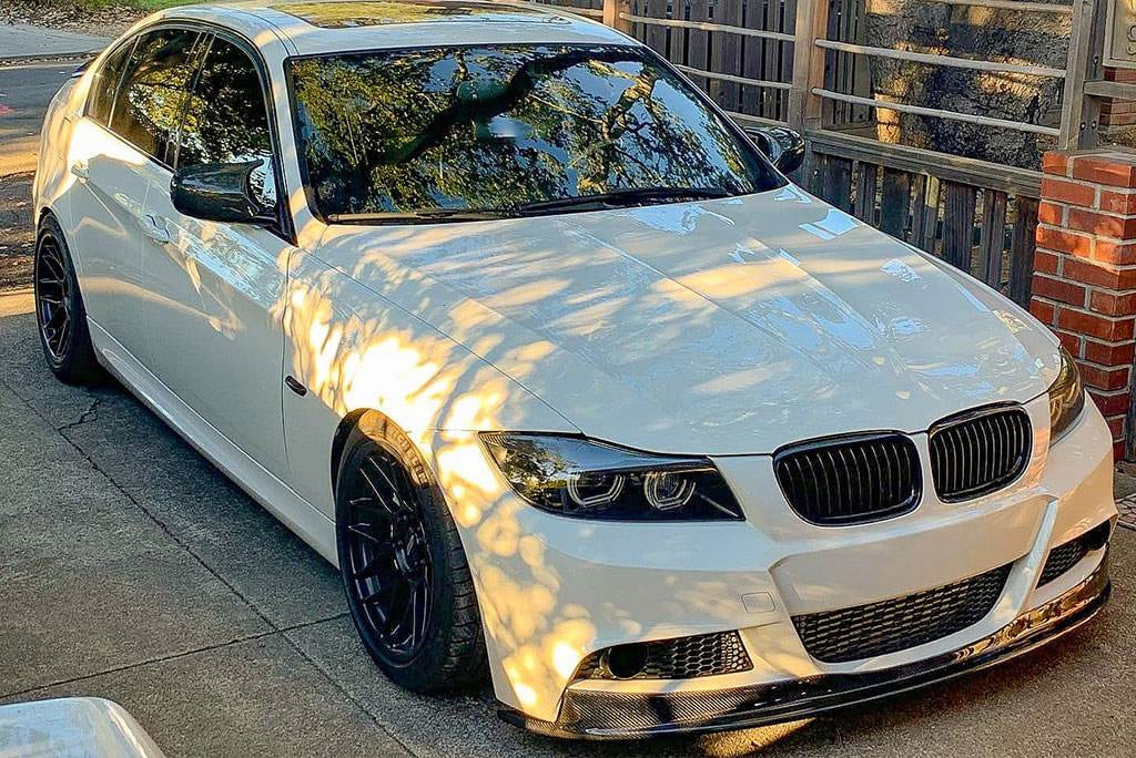 Накладка на передній бампер Lip (для E90 M-Sport 2008-2011, Карбон) 4