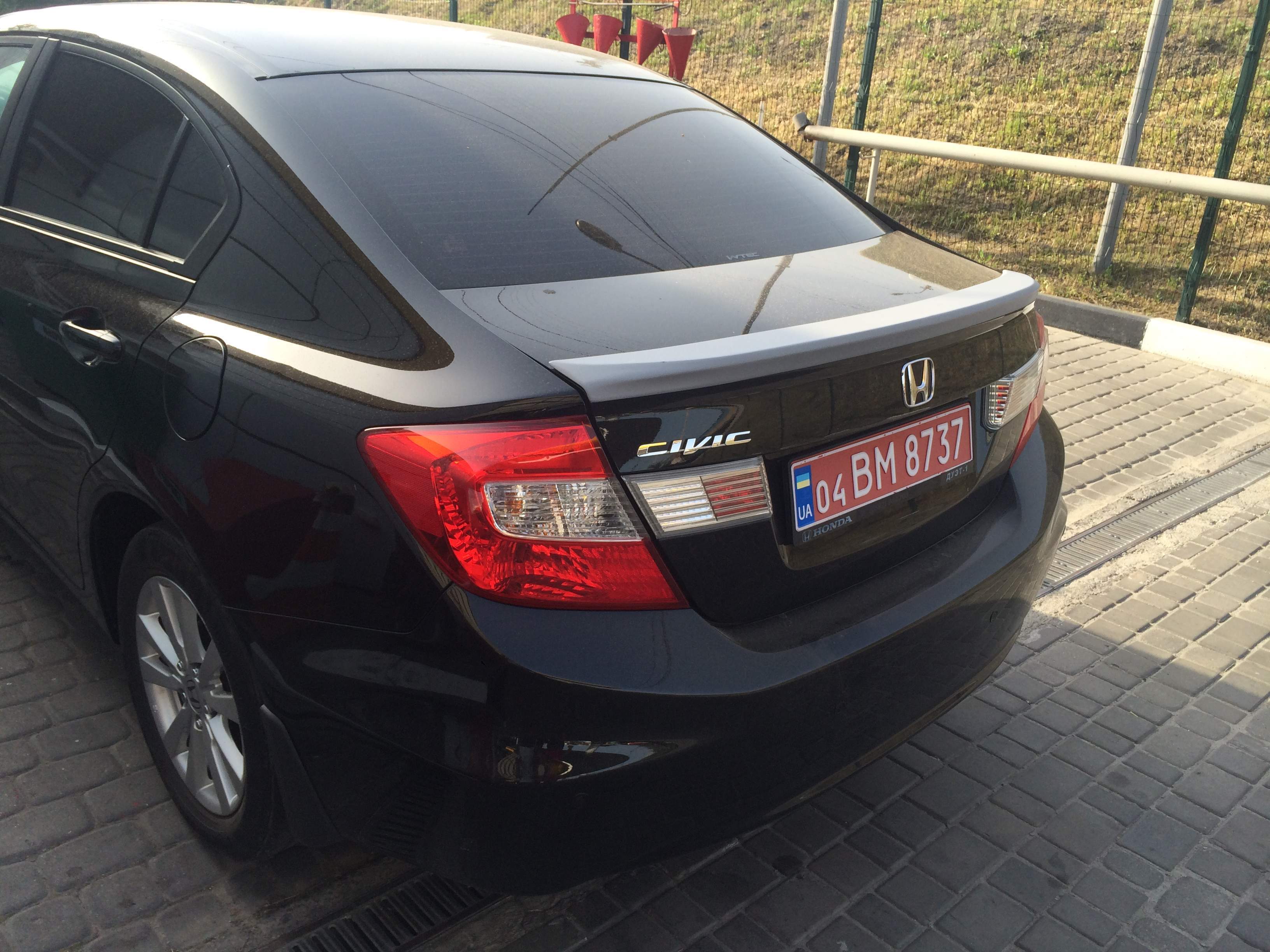 Спойлер ліп багажника Honda Civic 2012-2015 ABS пластик 5