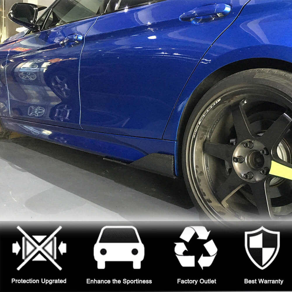 Накладки на пороги V2 (під M-Sport пороги, Карбон) 3