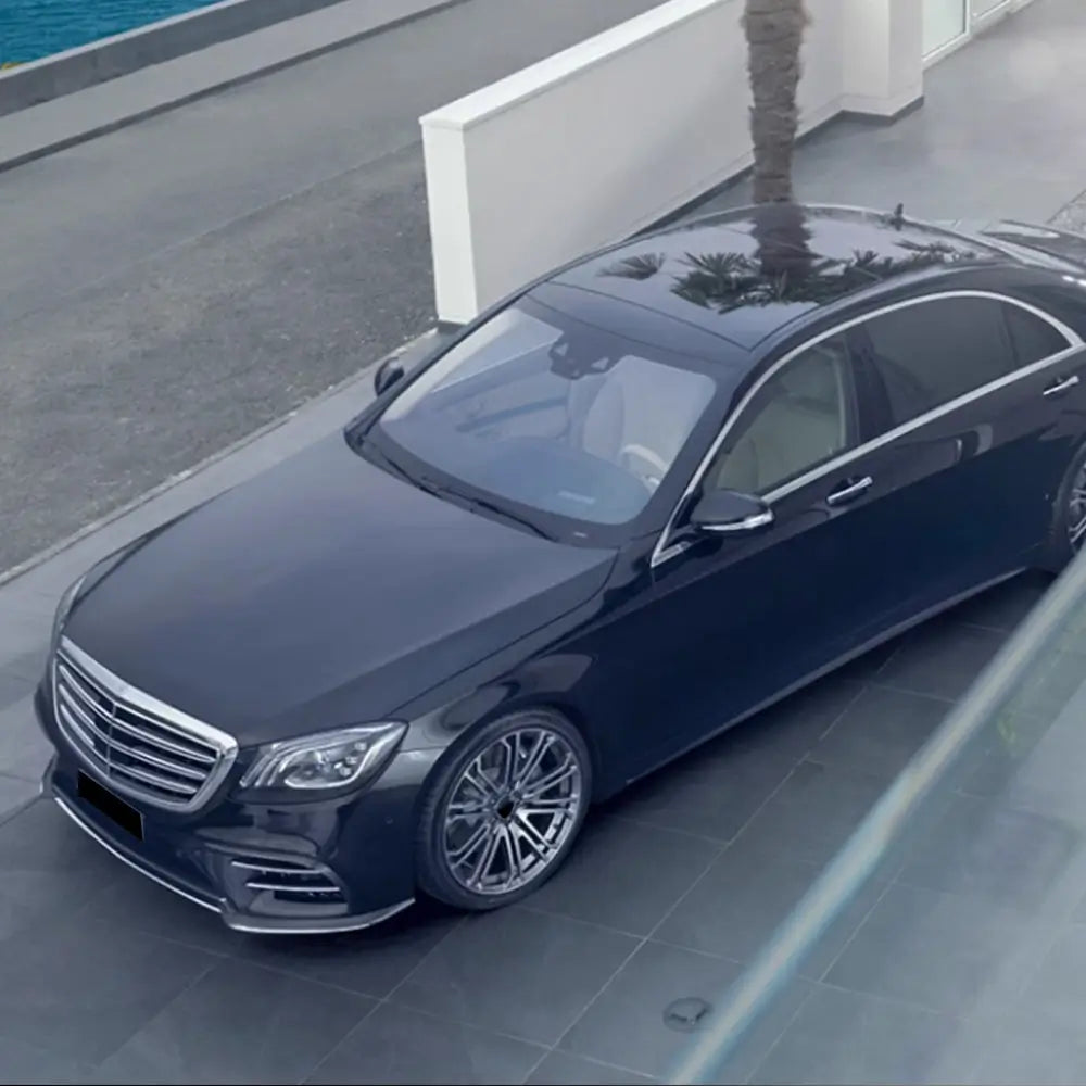 Накладки на передній бампер V2 (для S63 AMG 2014-2017, Карбон) 3