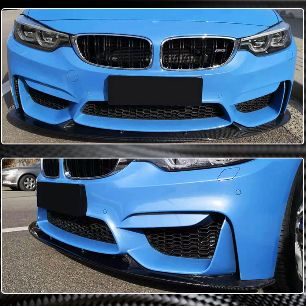 Накладка на передній бампер Lip V4 (для F82/F83, Карбон) 3