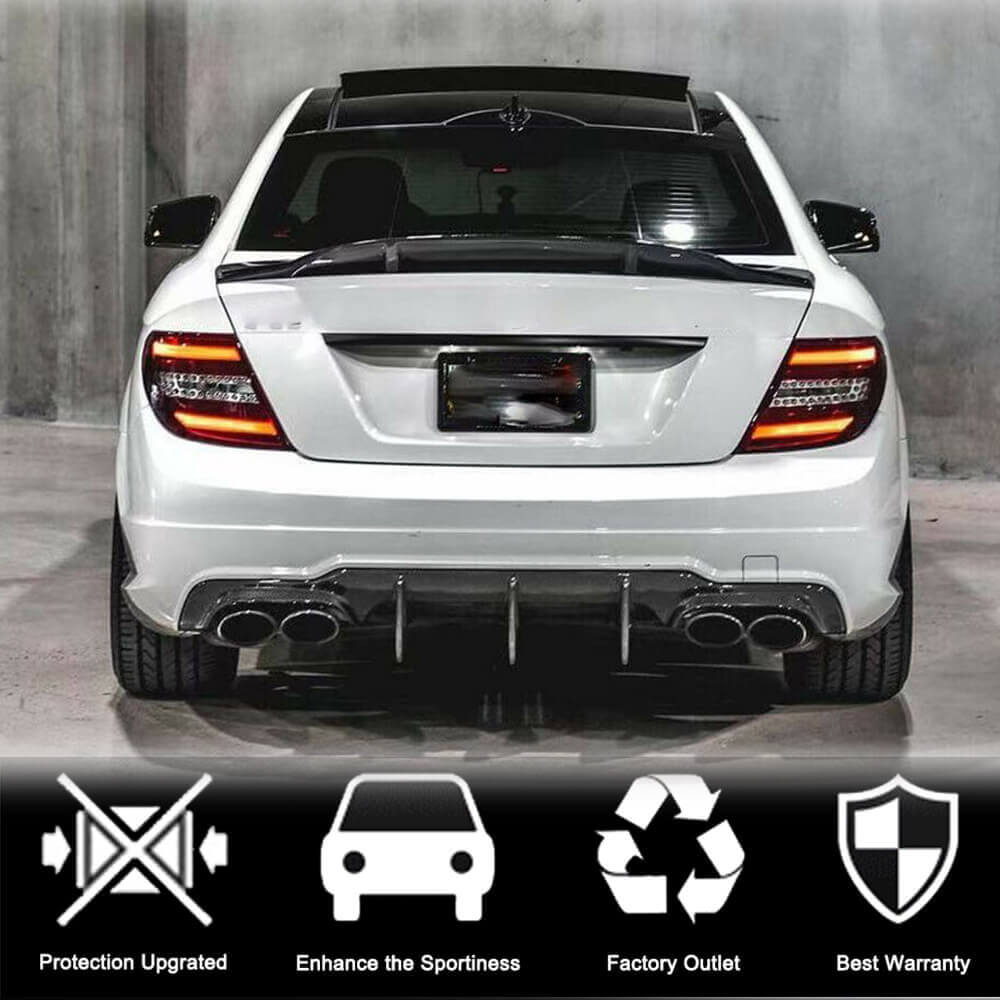 Дифузор заднього бампера V2 (для AMG SD/Coupe 2012-2014, Карбон) 2