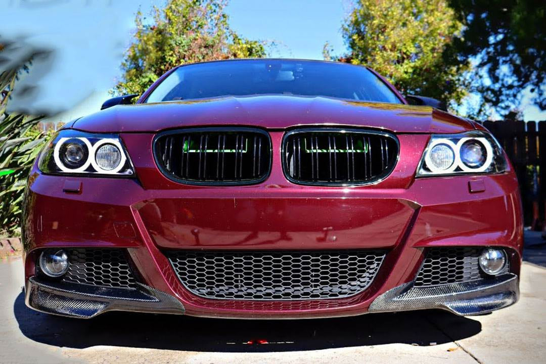 Накладки на передній бампер Flap (для E90 2008-2011 M-Sport, Карбон) 2