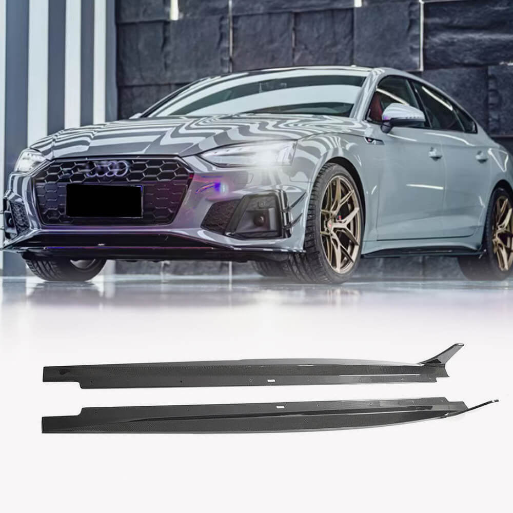 Бокові пороги 2021-2025 V2 (для Sportback, Карбон)