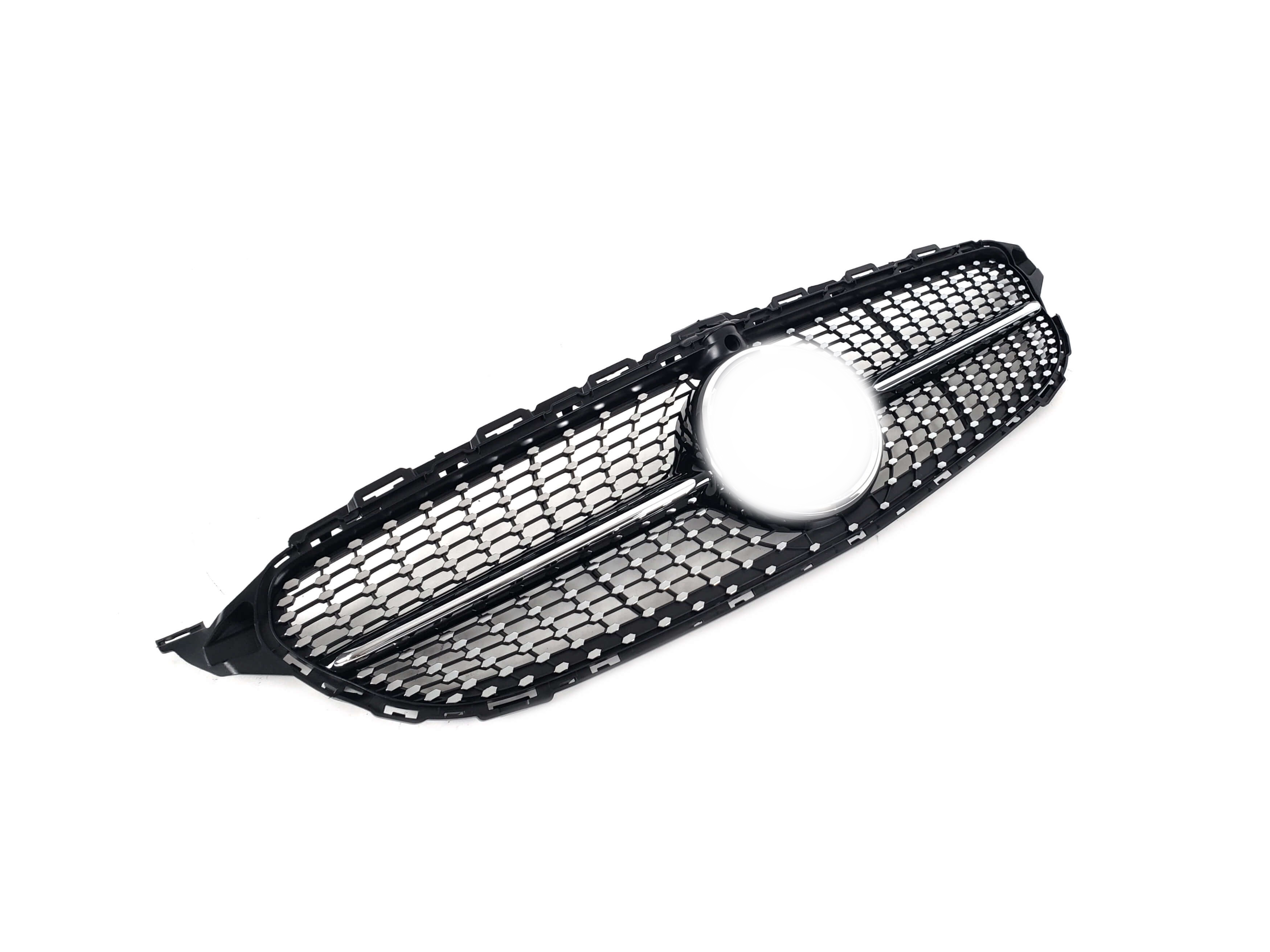 Решітка радіатора Black (з місцем під камеру) Diamond на Mercedes-Benz C-Class W205 2018-2021 року 2