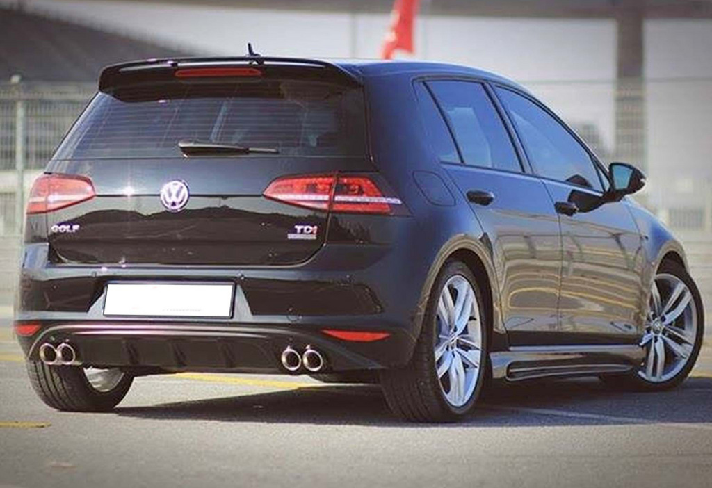 Задній дифузор V-6 (2012-2017, чорний глянець) 3