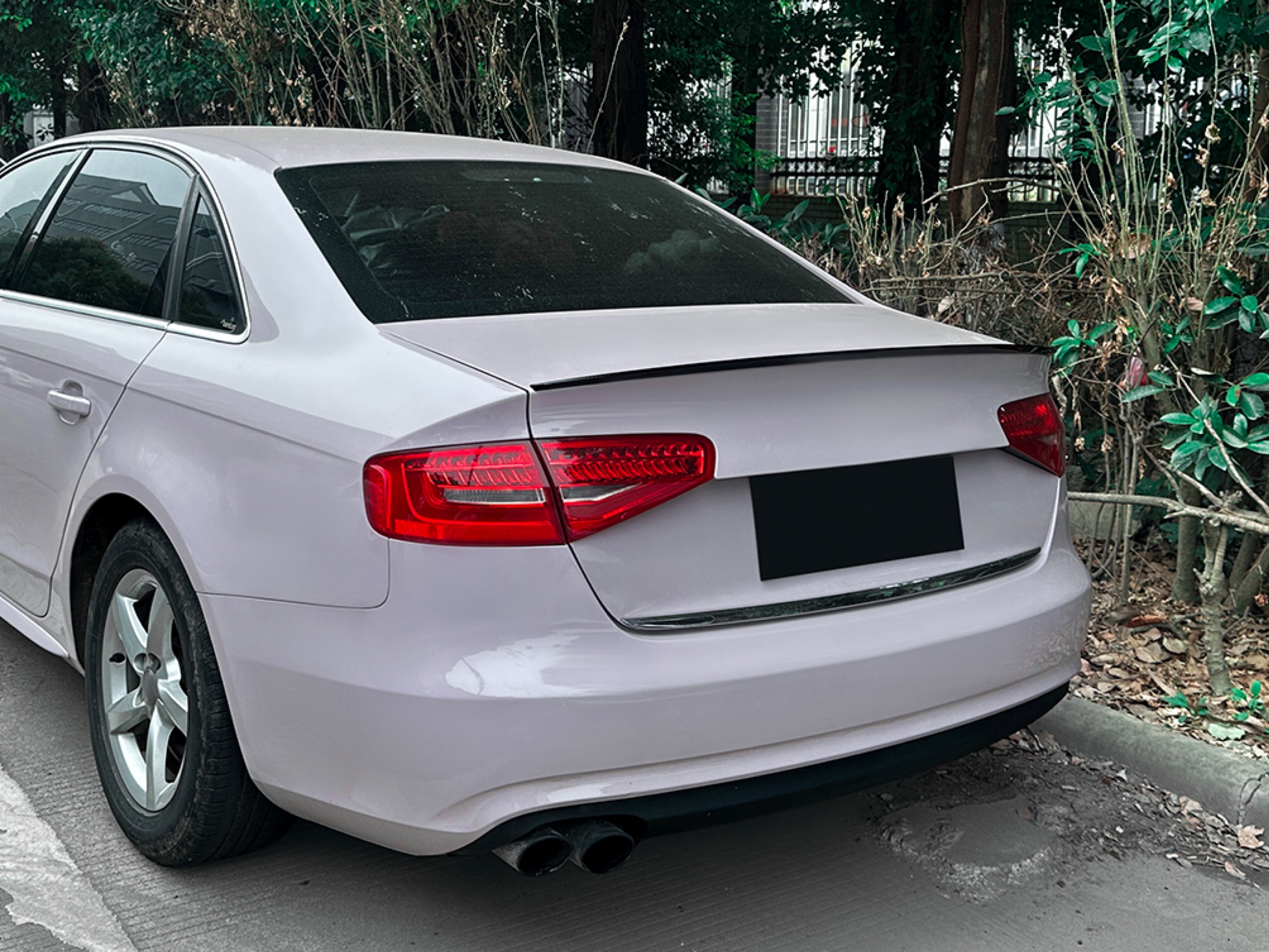Спойлер ліп стиль S4 для Audi A4 B8 2008-2016 ABS пластик, колір чорний глянець 2