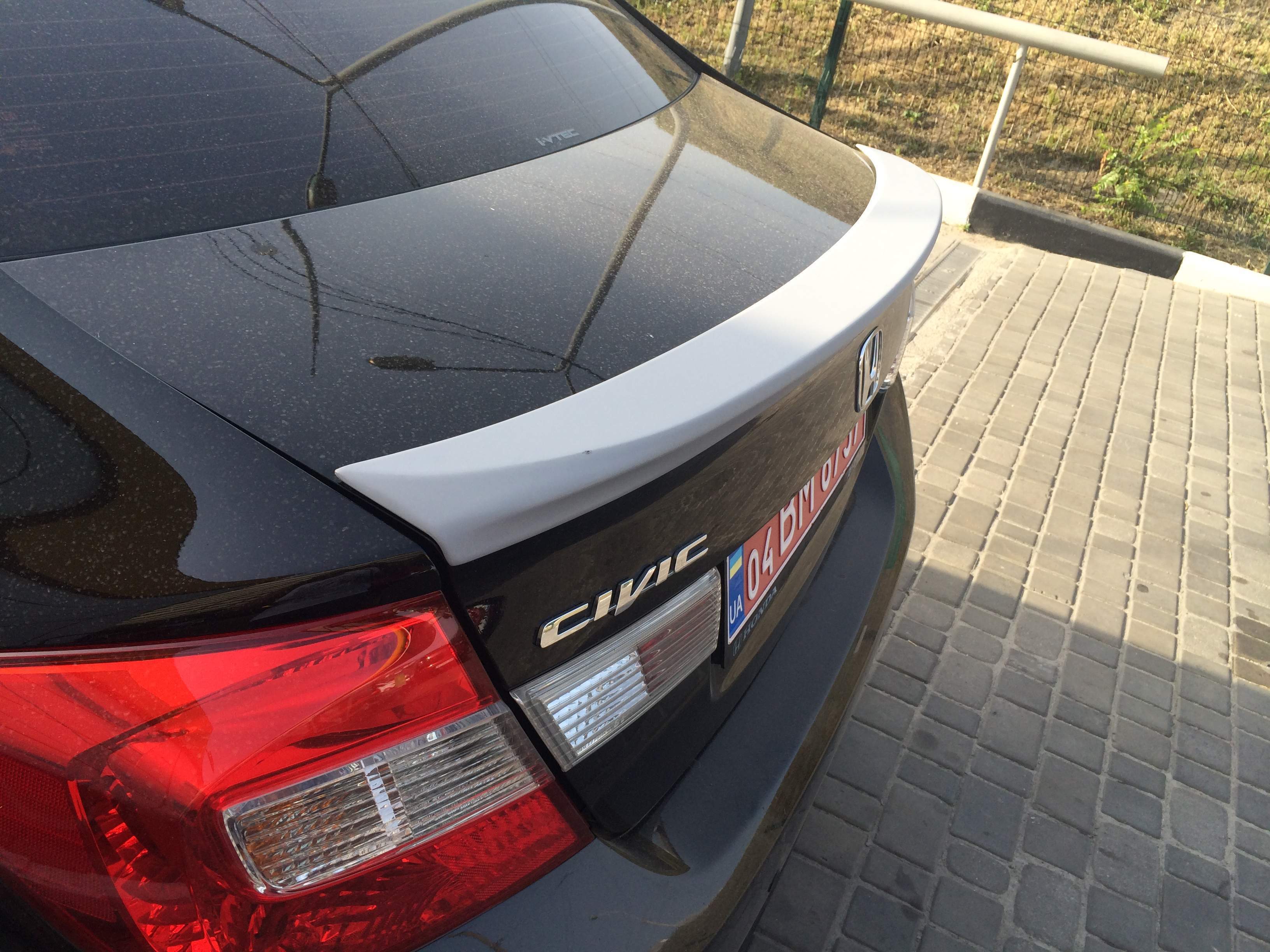Спойлер ліп багажника Honda Civic 2012-2015 ABS пластик 4