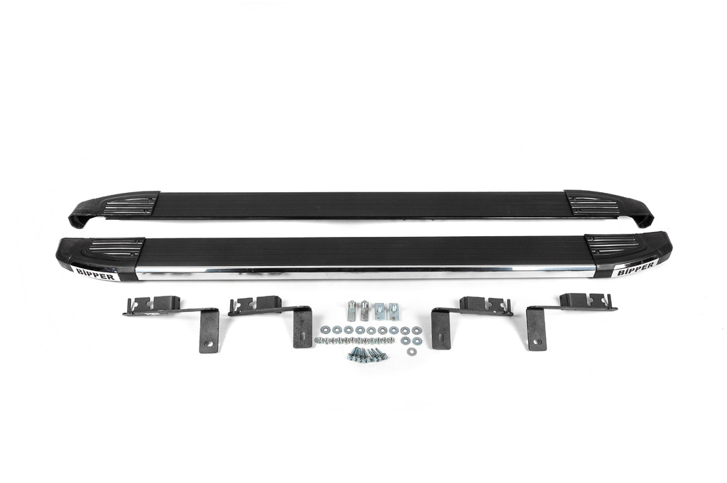 Бокові пороги Omsa Black (2 шт., алюм.)