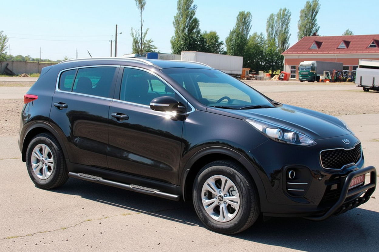 Бічні труби BB002 Black (2 шт., нерж) 2