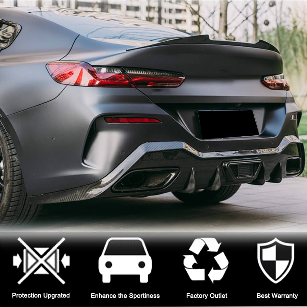 Дифузор заднього бампера V1 (для G16 M-Sport, Карбон) 3