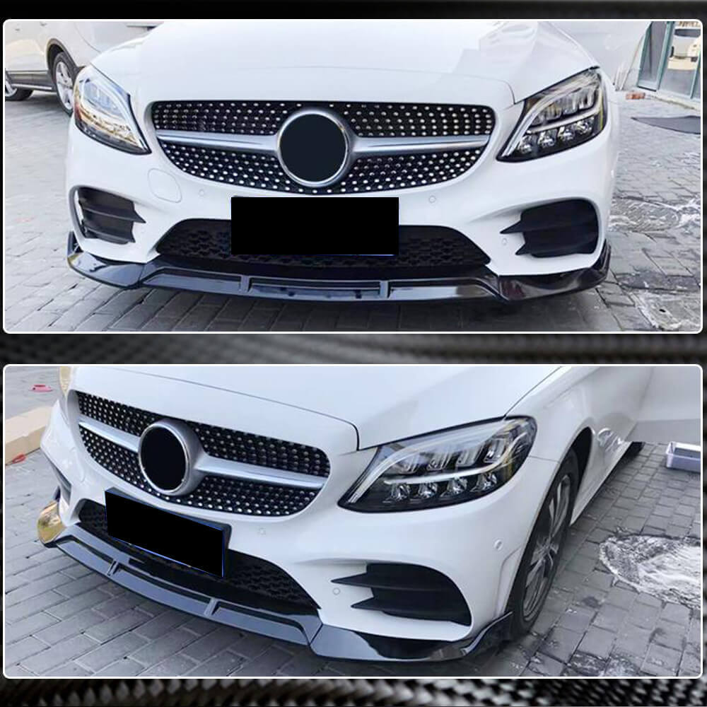 Накладка на передній бампер Lip (для AMG-Line, Карбон) 3