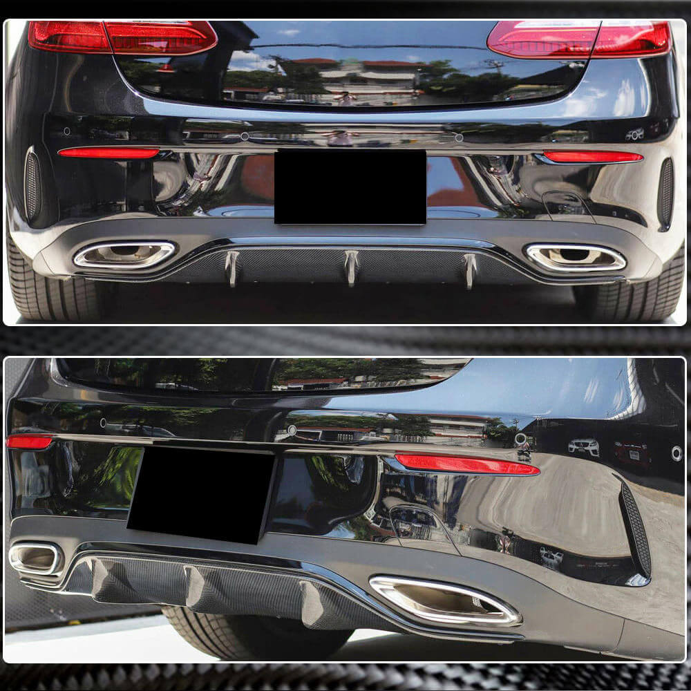Дифузор заднього бампера V2 (для AMG-Line 2017-2019, Карбон) 4