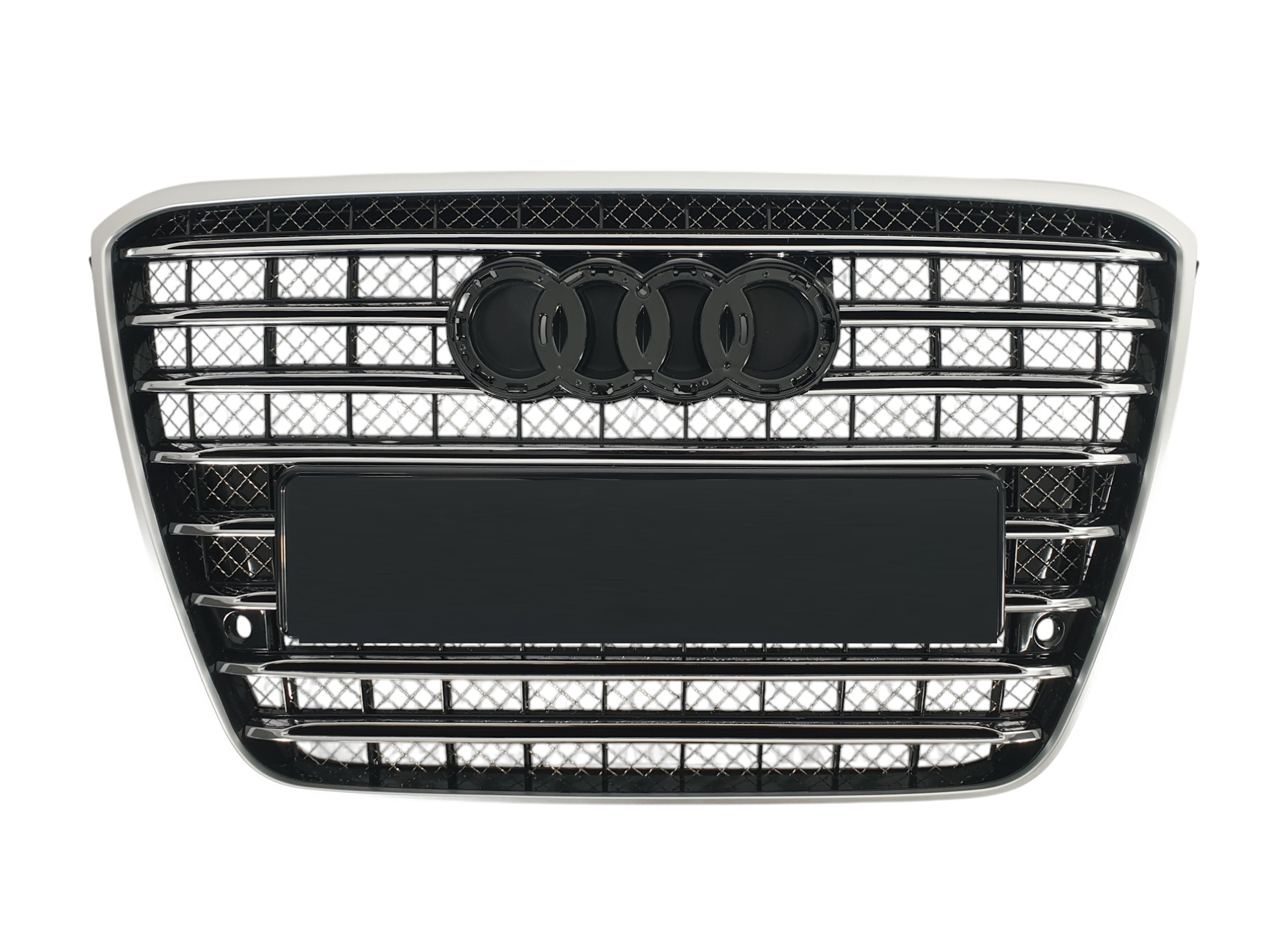 Решітка радіатора Silver Chrome (в стилі W12) на Audi A8 D4 2010-2014 року