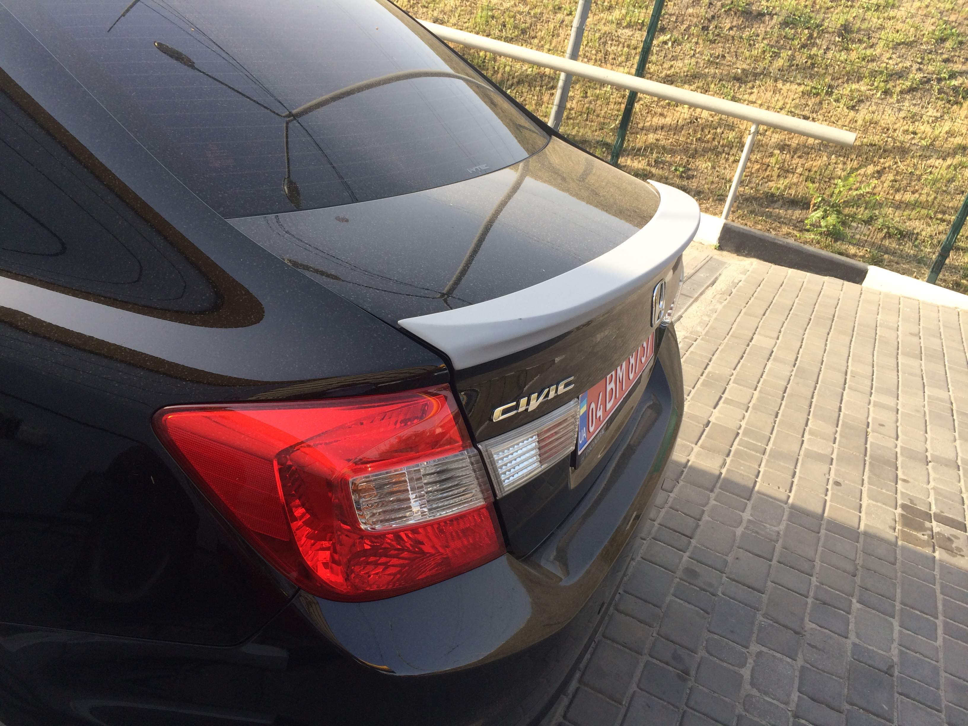 Спойлер ліп багажника Honda Civic 2012-2015 ABS пластик 6
