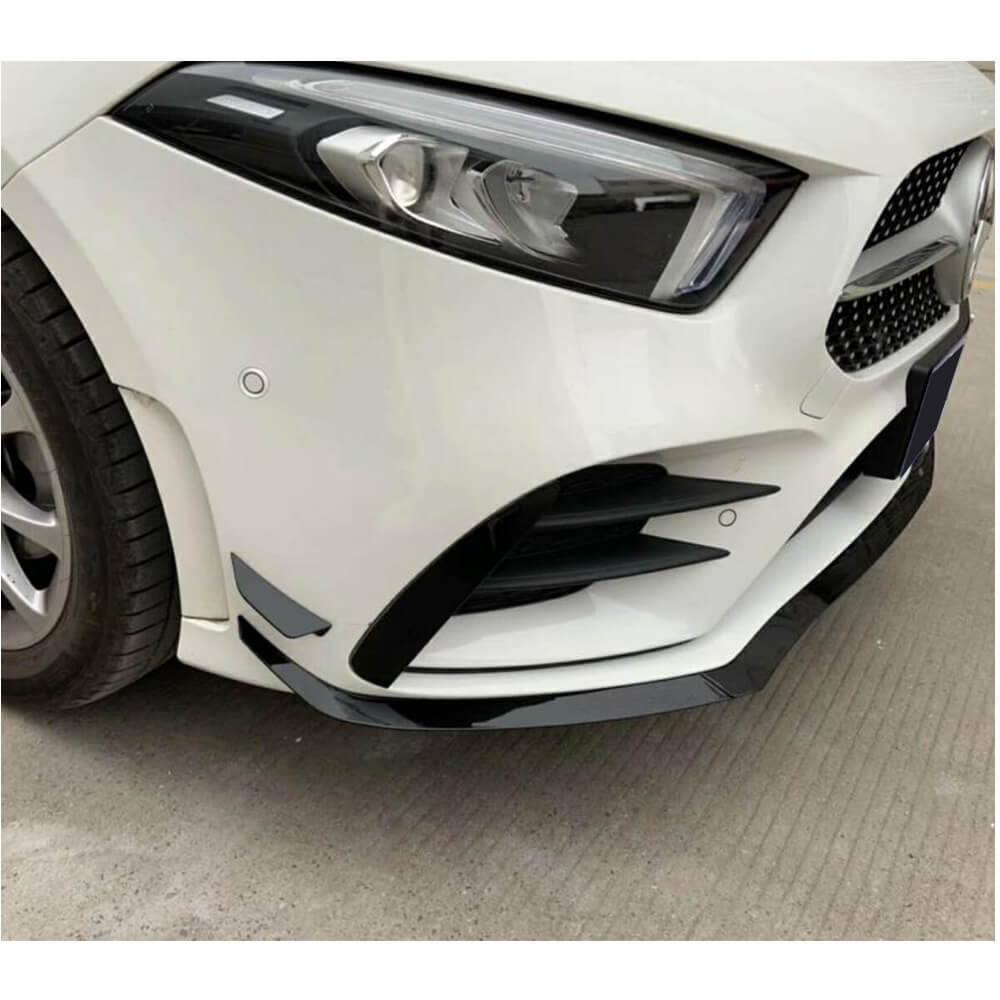 Накладка на передній бампер Lip V1 (для AMG-Line SD 2018-2021, Карбон) 3