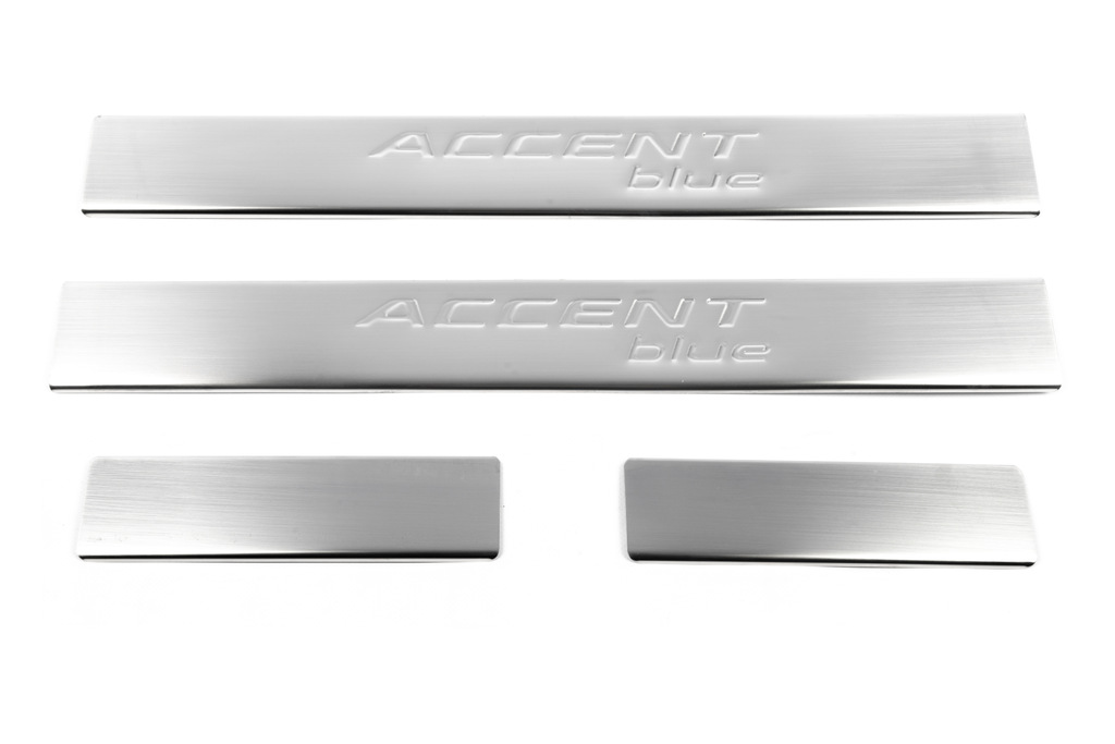 Накладки на пороги OmsaLine Accent Blue (4 шт, нерж) 2