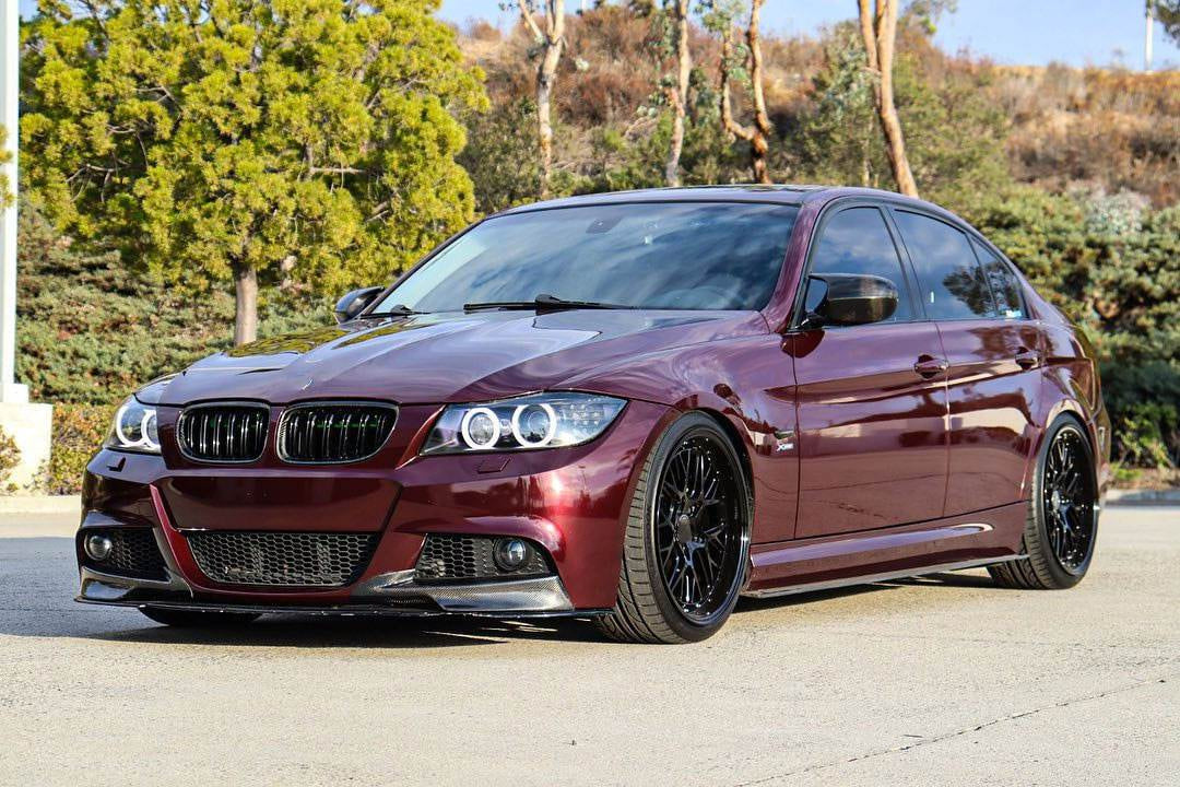 Накладки на передній бампер Flap (для E90 2008-2011 M-Sport, Карбон) 3