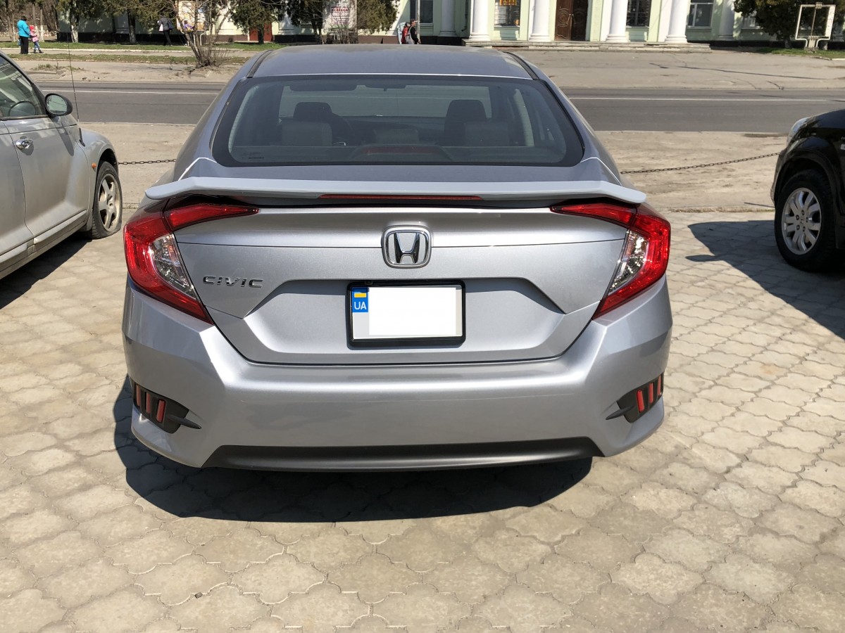 Спойлер багажника Honda Civic зі стоп сигналом 2016-ABS пластик під фарбування 3