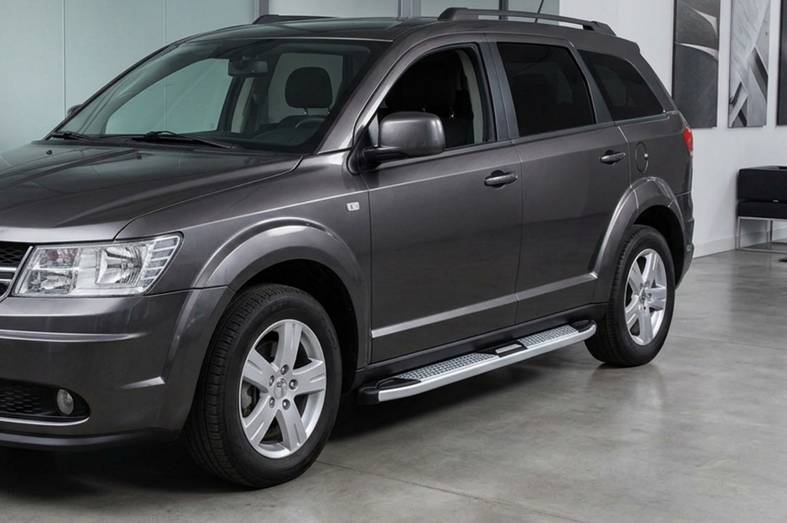 Бокові пороги Mevsim Grey (2 шт., Алюміній)