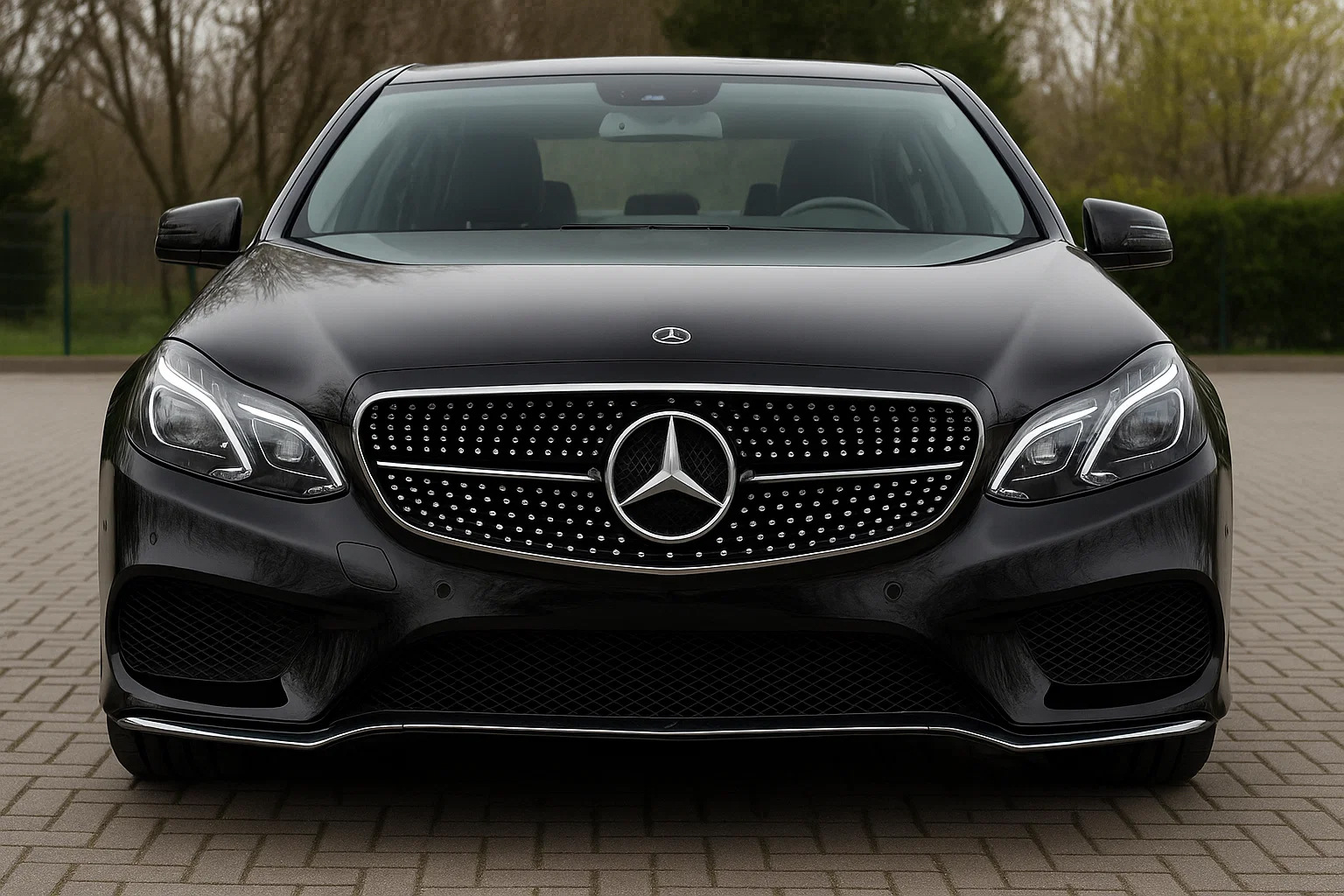 Передня решітка Diamond Black (для Avantgarde і AMG-Line, 2013-2016) 3