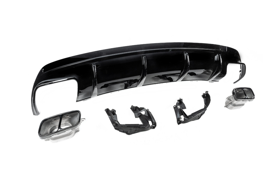 Задній дифузор Black (дизайн CLA45 з насадками) 4