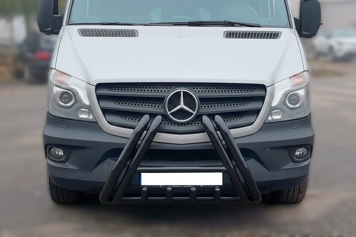 Кенгурятник F1-01 Black (2013-2018, нерж.) 2