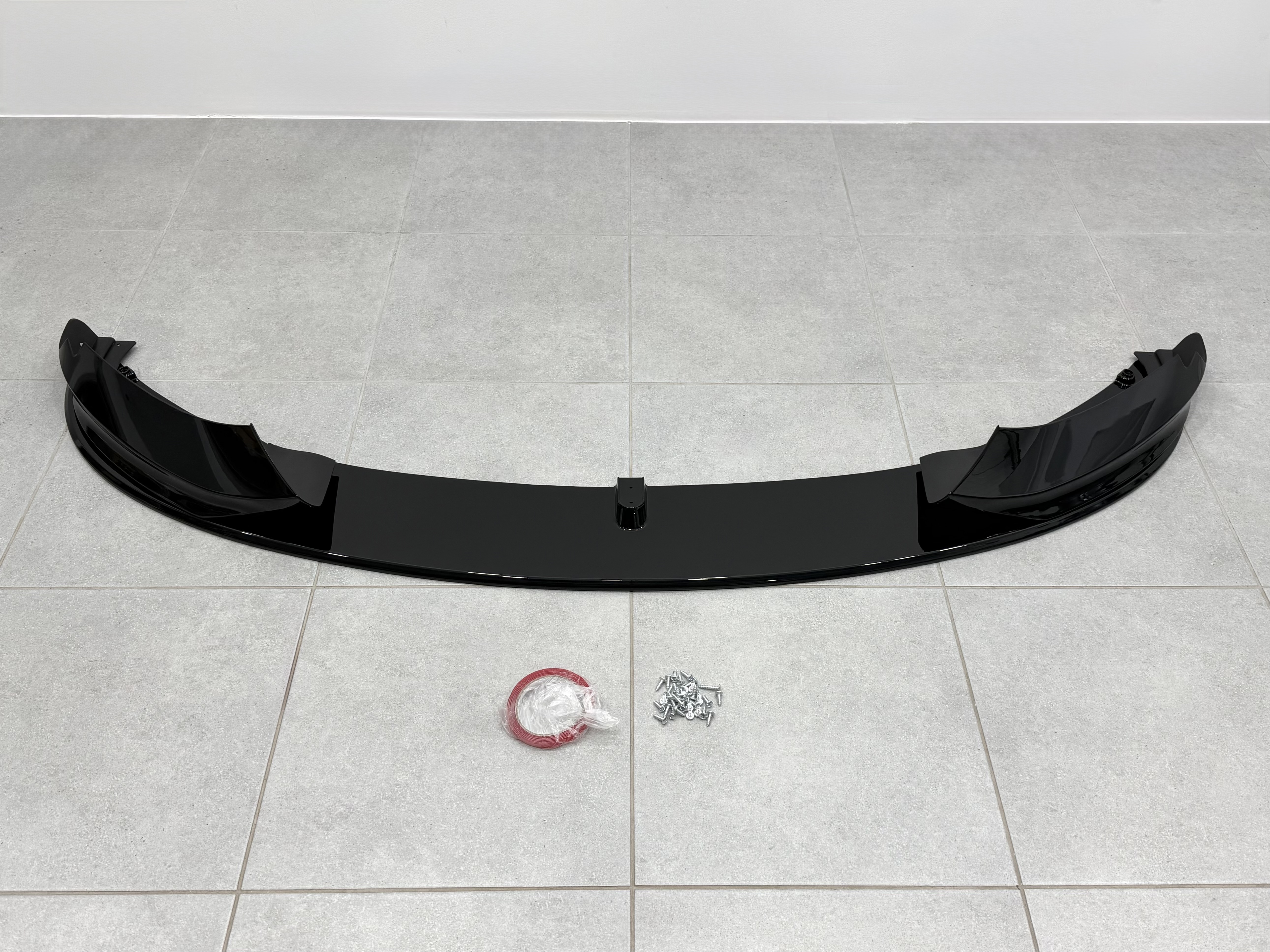 Спідниця переднього бампера M Paket для BMW 4 series F32 F33 F36 2013-2020 ABS пластик, чорний глянець 3