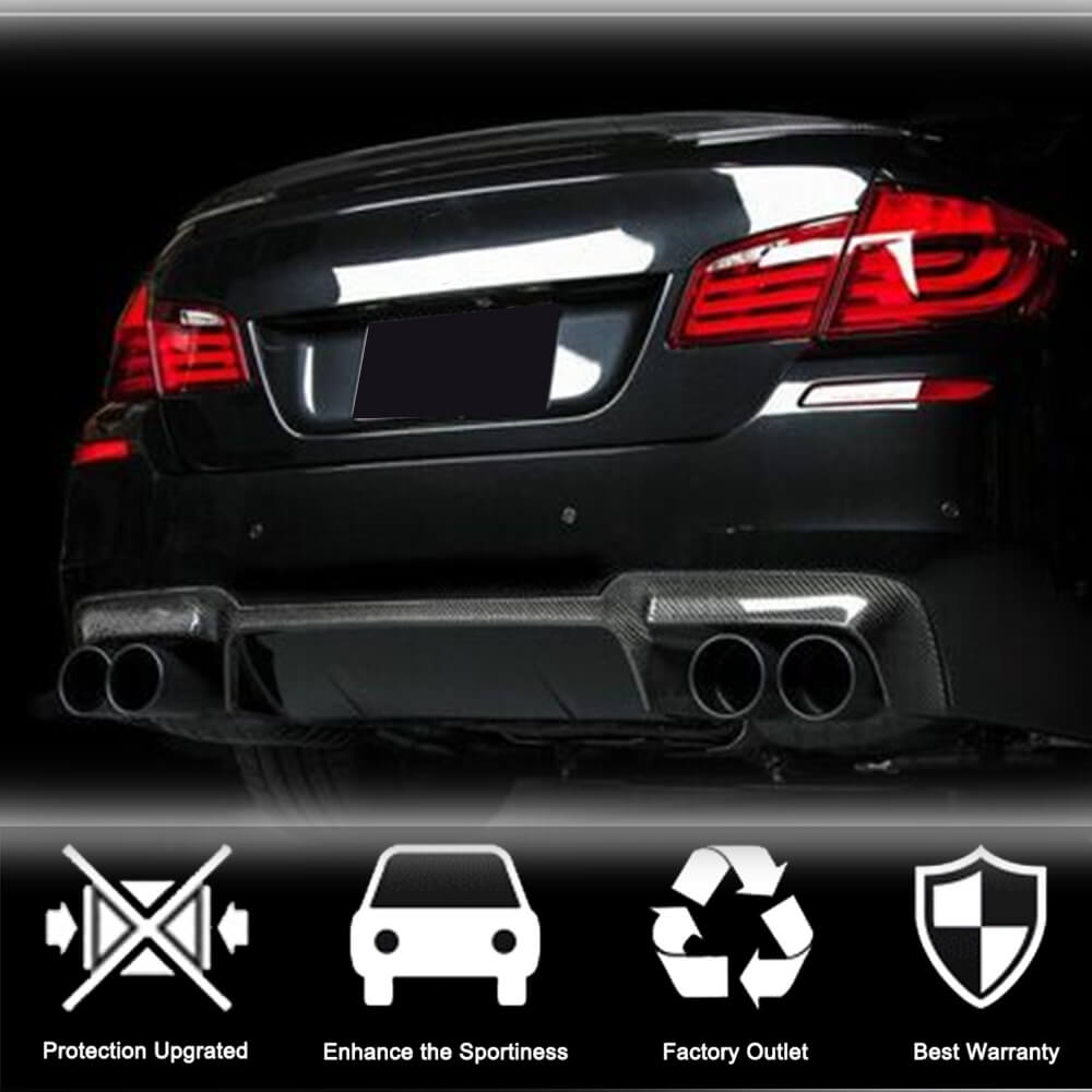 Дифузор заднього бампера V2 (для F10 M5, Карбон) 2