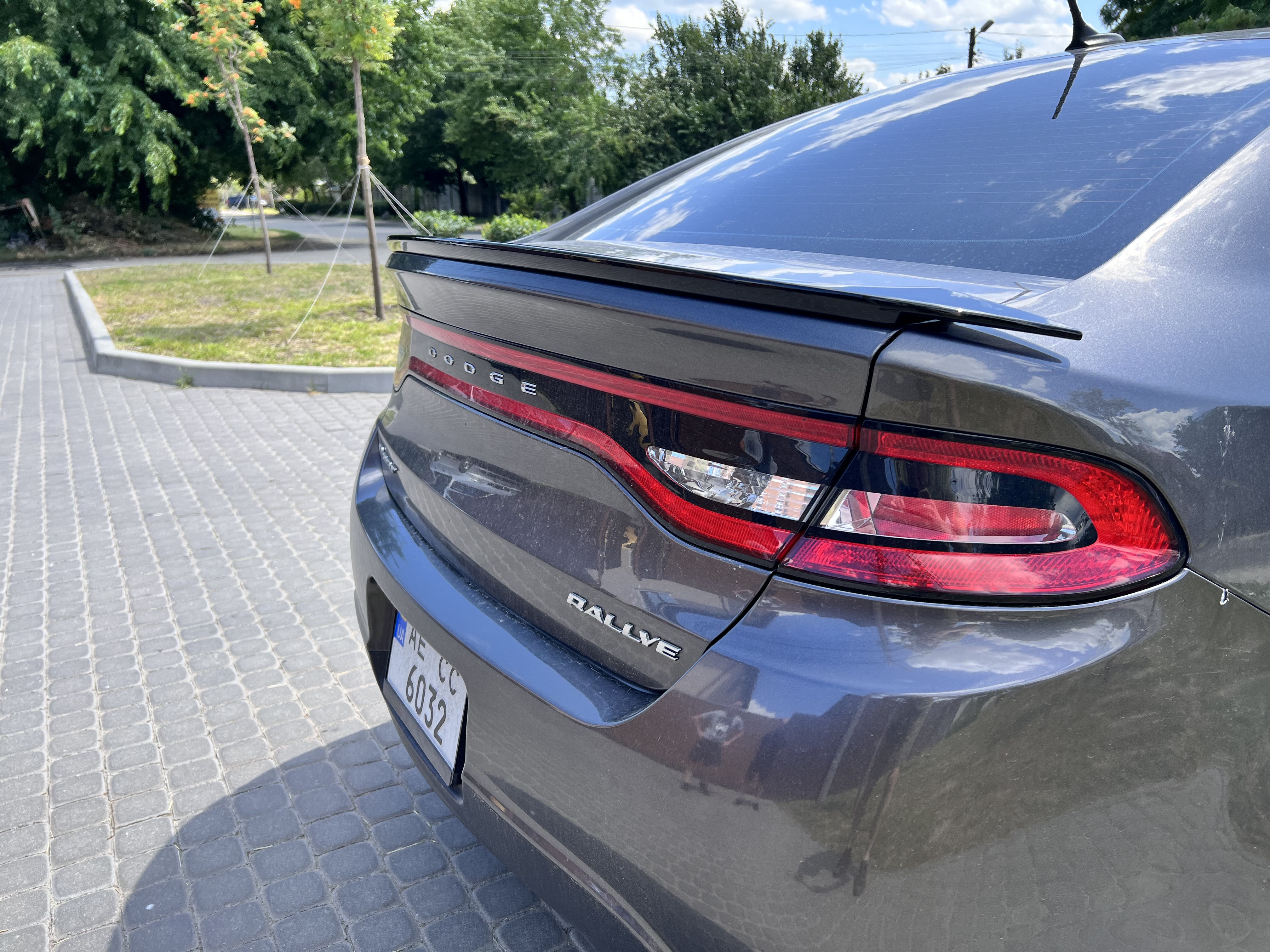 Спойлер лип SRT Dodge Dart 2012-2017 ABS пластик, колір чорний глянець 4