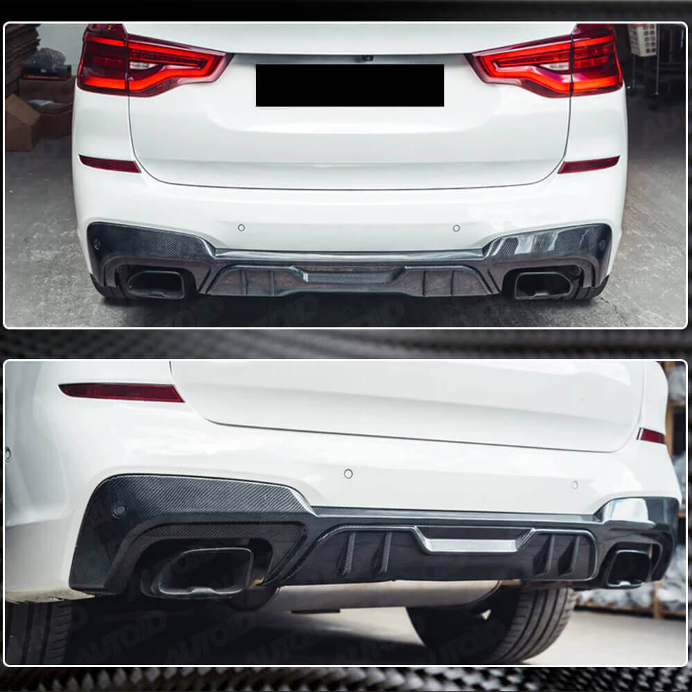 Дифузор заднього бампера (для оригінального M-Sport 2018-2021, Карбон) 4