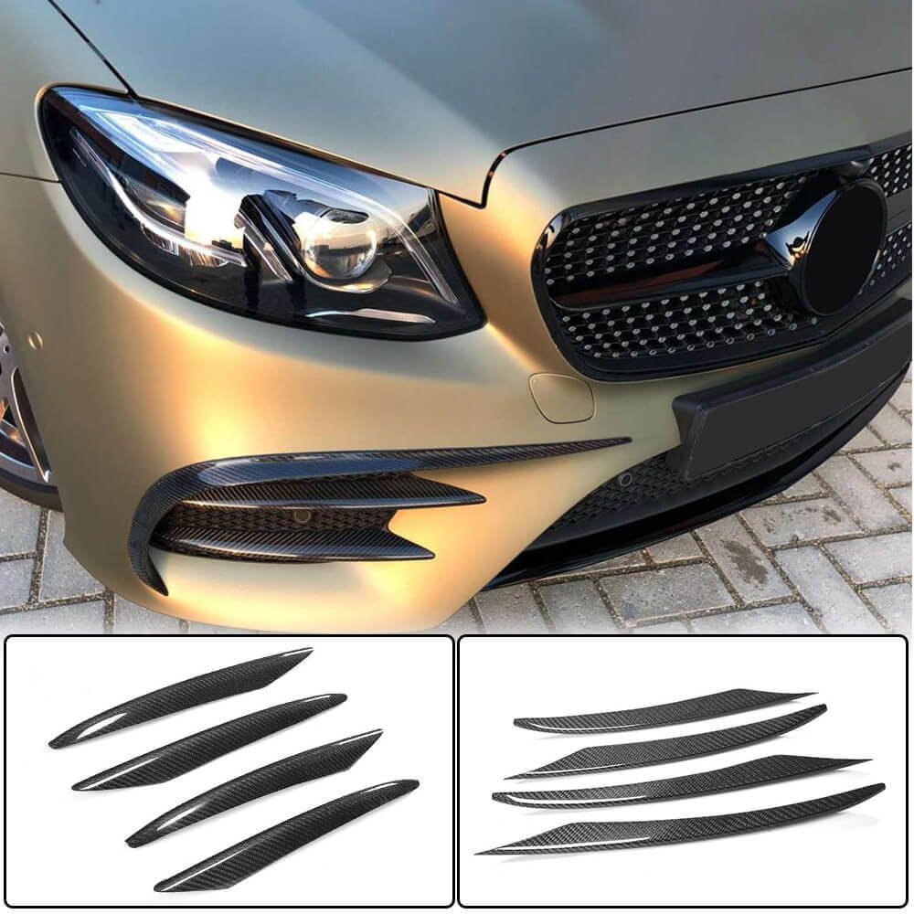 Накладки на передній бампер (для AMG / AMG-Line 2017-2019, Карбон)