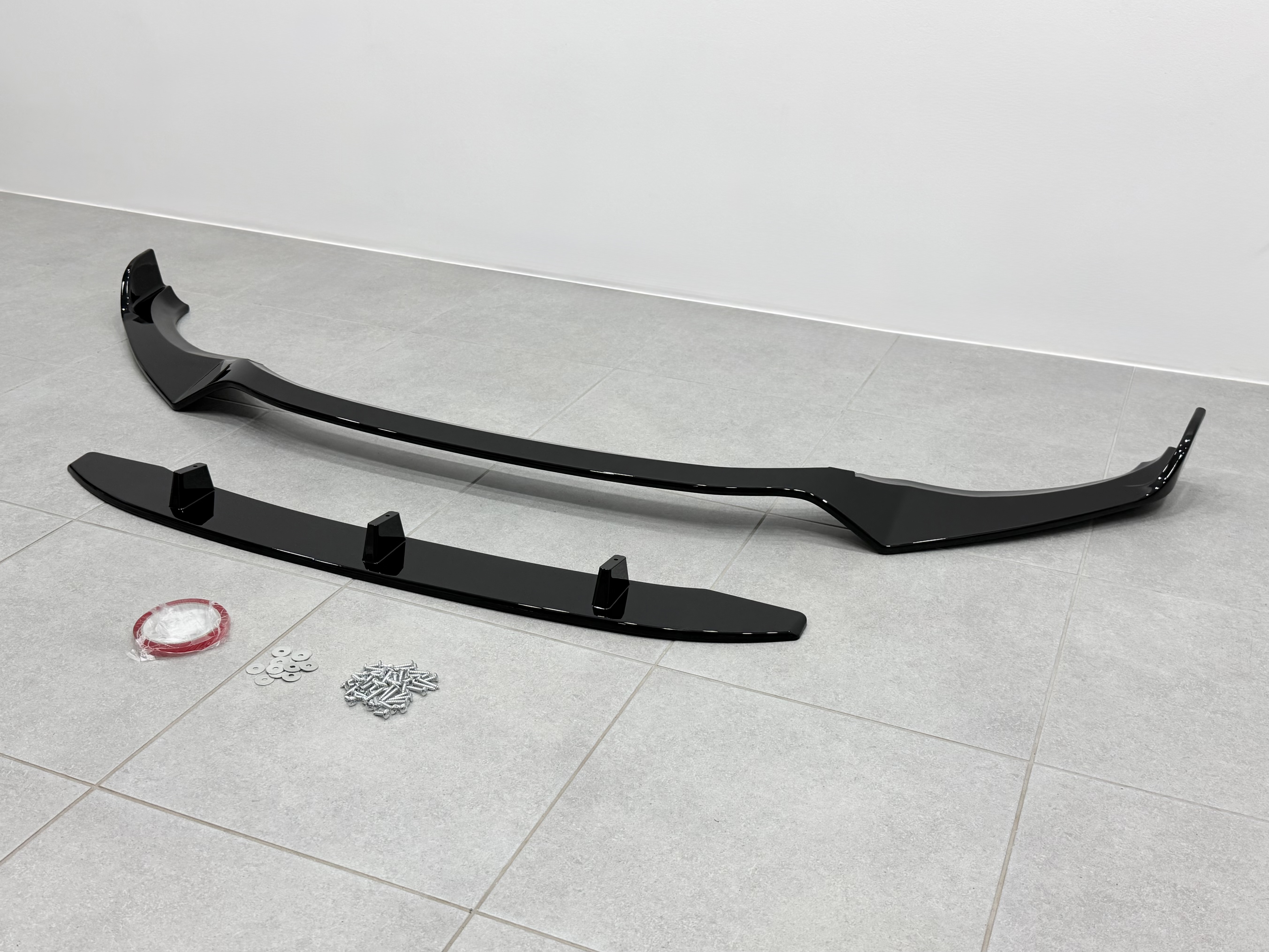 Юбка накладка переднього бампера M Performance BMW X3 G01 / X4 G02 2018-2021, ABS пластик колір чорний глянец 4